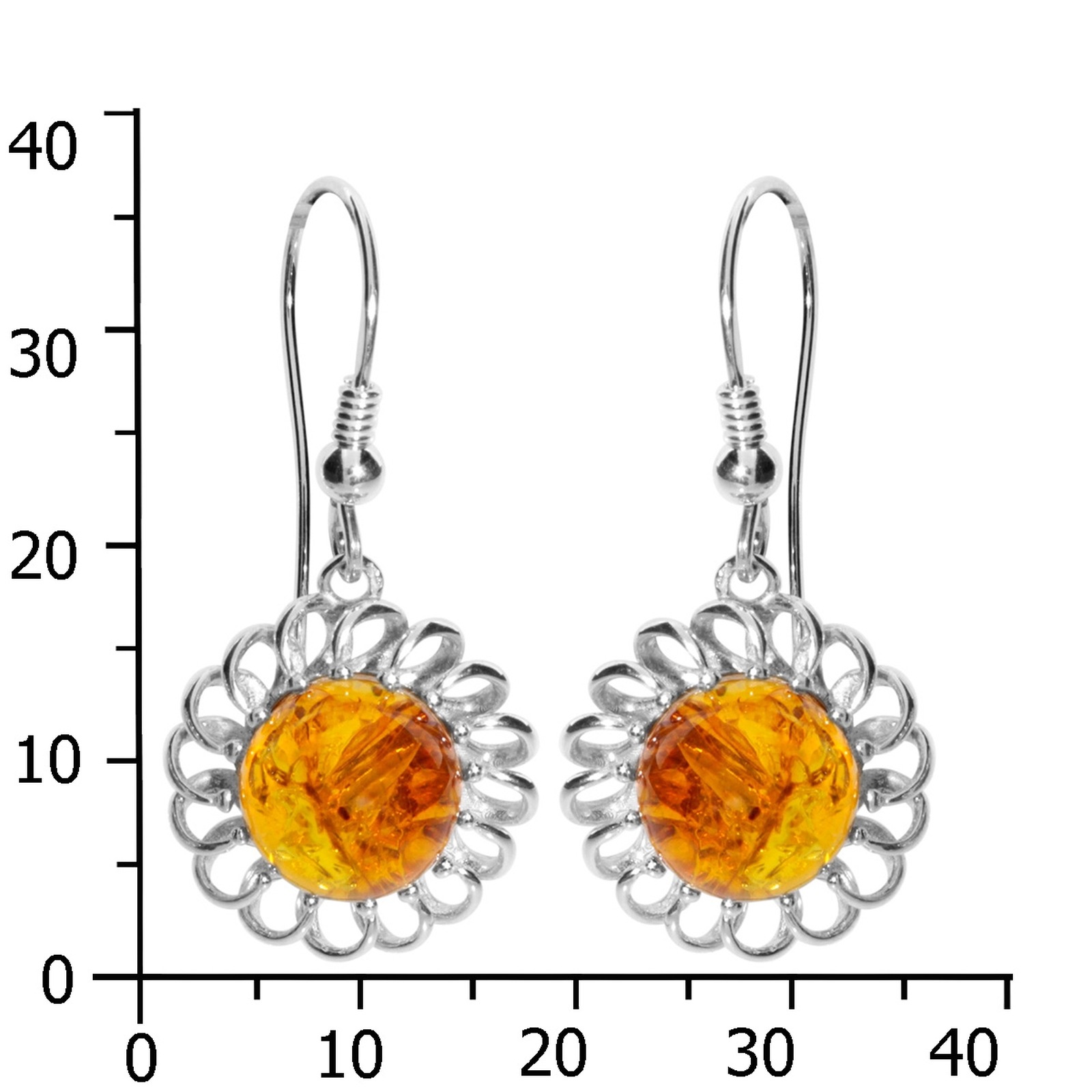 OSTSEE-SCHMUCK Paar Ohrhänger »- Naomi - Silber 925/000 - Bernstein«