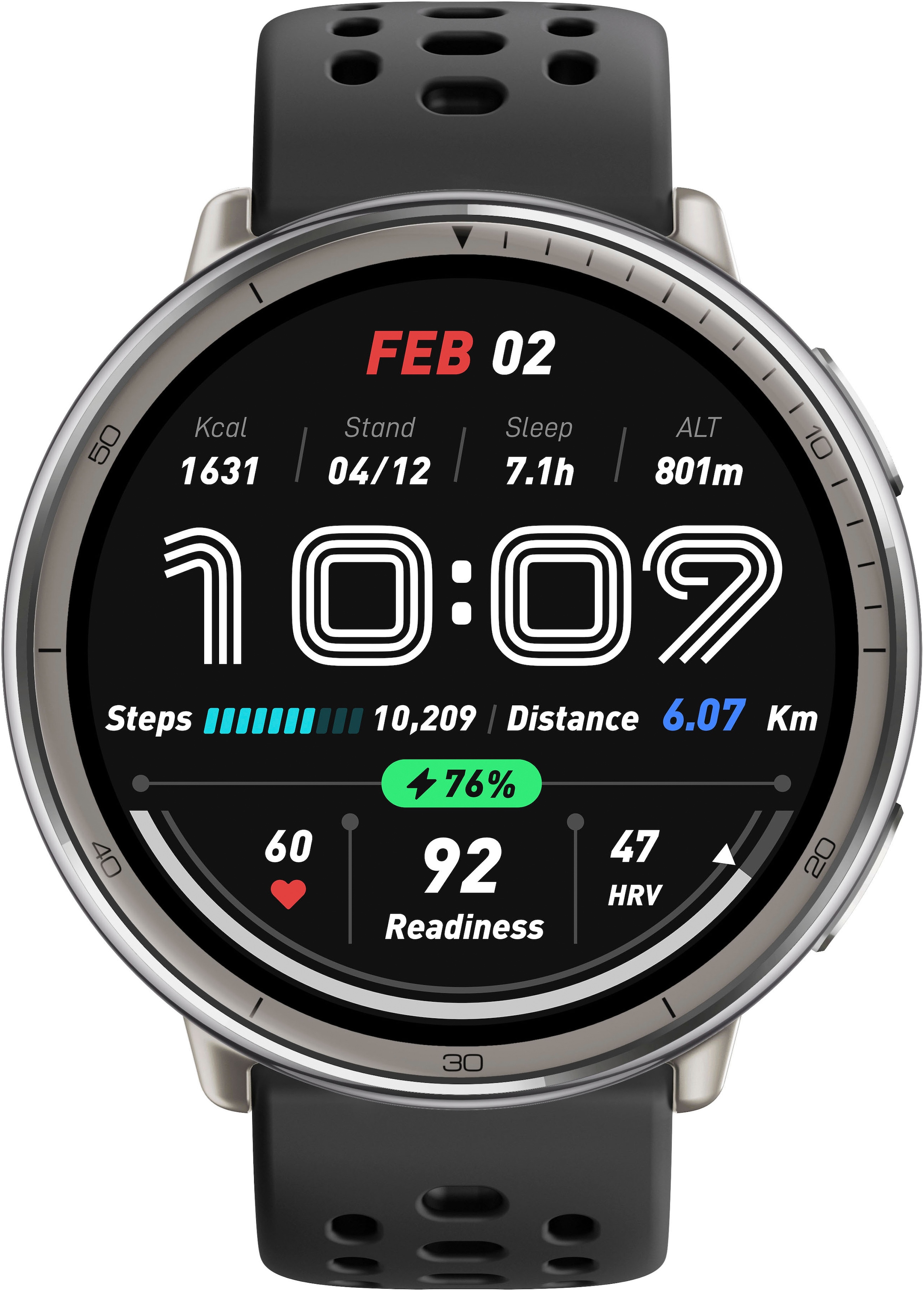 Amazfit Smartwatch »Active 2 (Round)«, (3.35 cm / 1.32 Zoll)