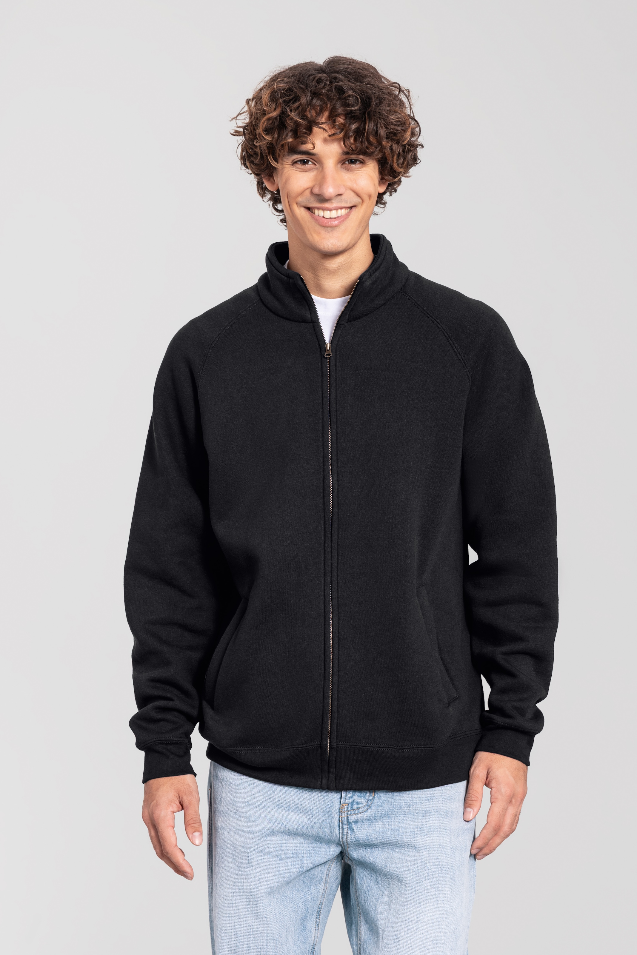 Fruit of the Loom »Iconic Premium Sweat Jacket« mit Eingrifftaschen, meliert, in normaler Länge