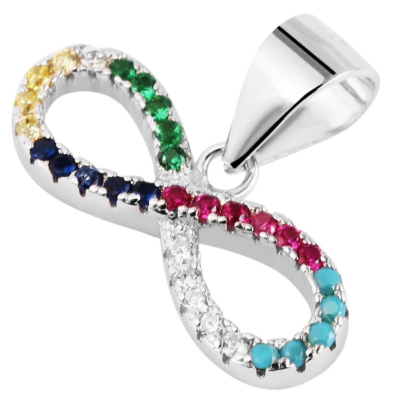 Adelia´s Kettenanhänger »Damen Anhänger ¿ Unendlichkeitszeichen Anhänger aus 925 Silber mit Zirkonia«