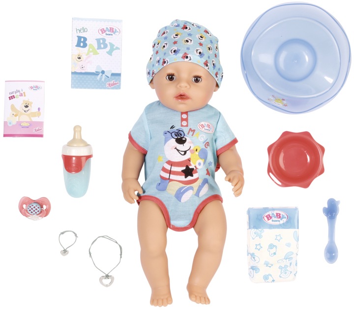 Baby Born Babypuppe »Magic Boy, 43 cm«, (Set, 13 tlg.), mit 10 lebensechten Funktionen