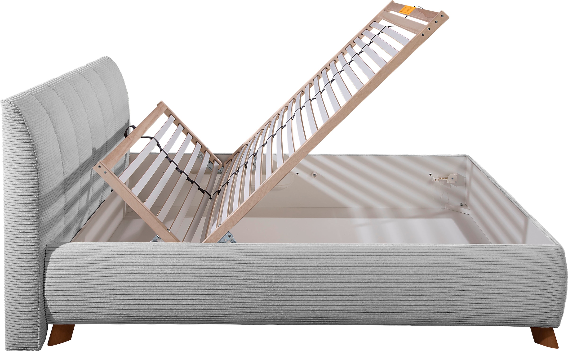 Maintal Polsterbett »Hügeldorf« inklusive Bettkasten, in H2, H3 & H4 erhältlich, aus Cord-Bezug