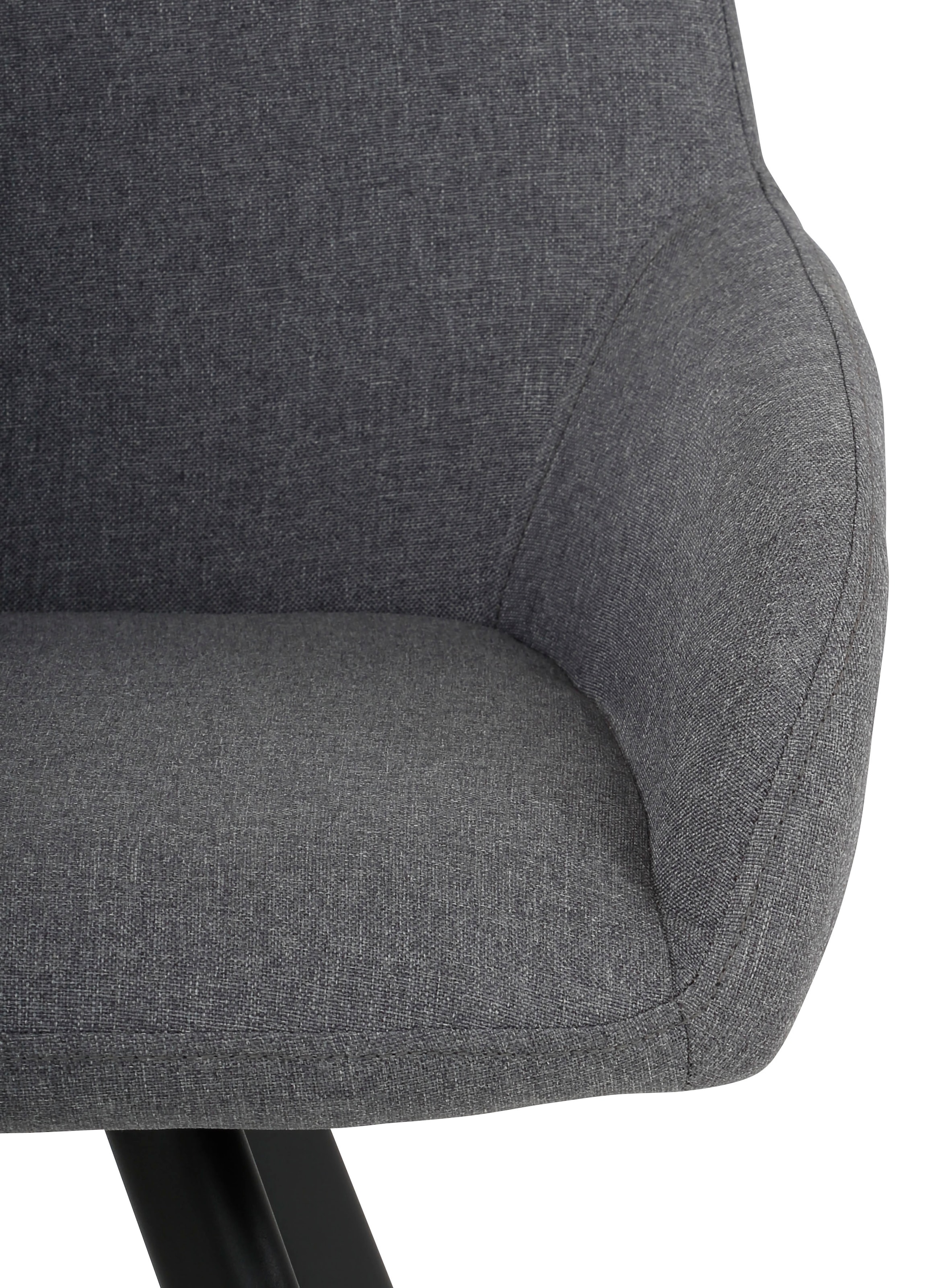 INOSIGN Esszimmerstuhl »Sandra«, Webstoff, im 2er Set, mit schwarzen  Metallbeinen, Sitzhöhe 47 cm online kaufen | Stühle