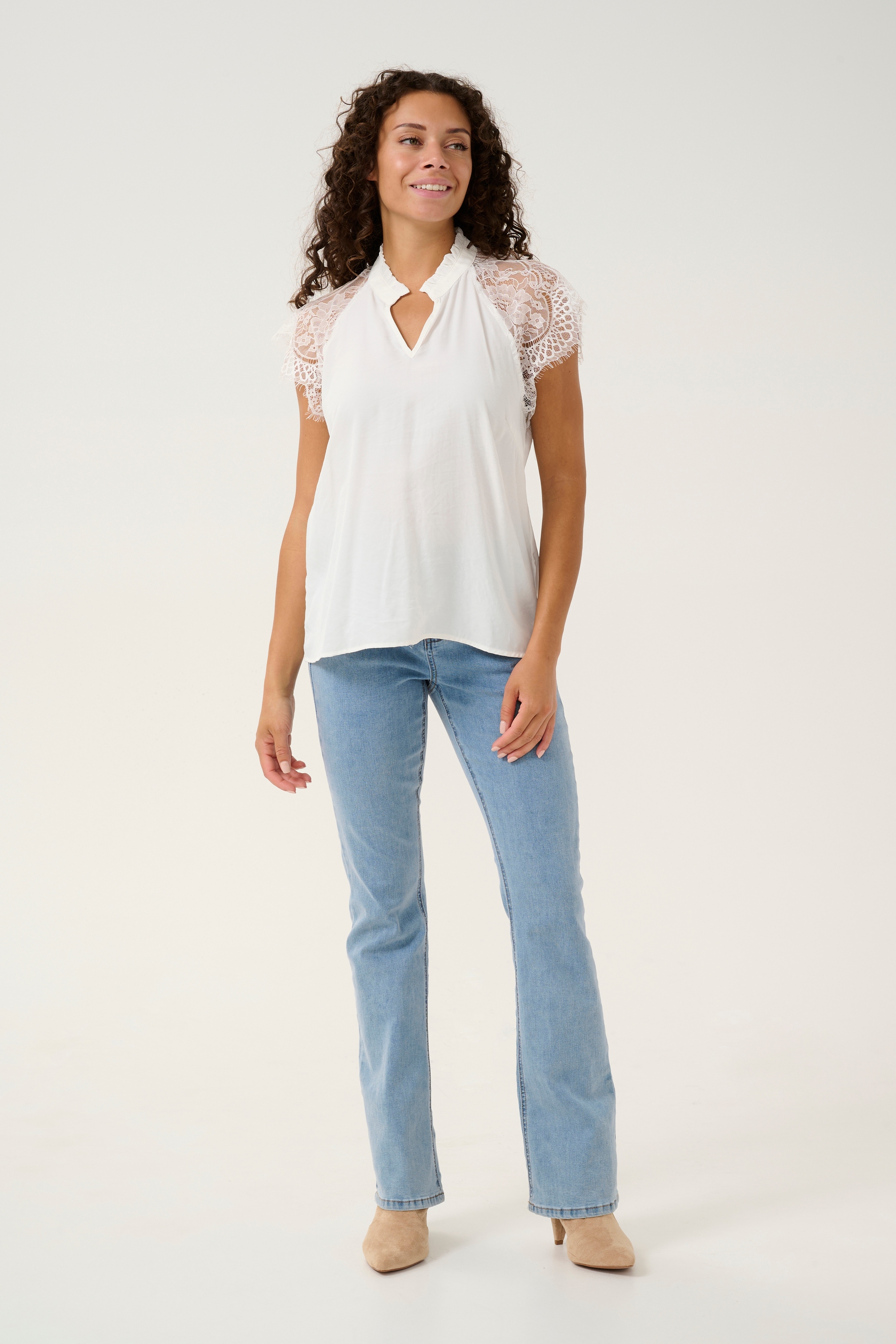 Cream Kurzarmbluse »Damen Bluse kurzarm CRNola«