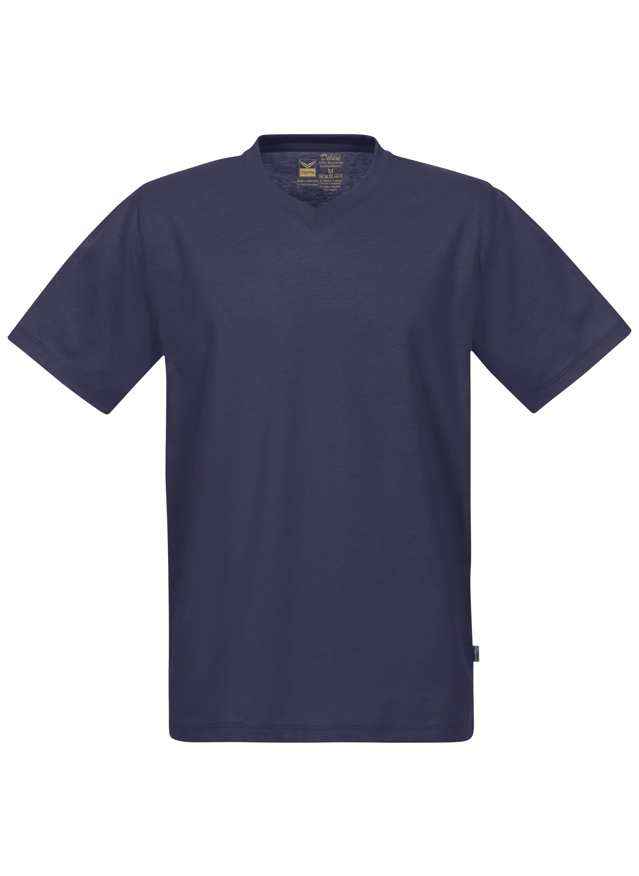 Trigema Herren T-Shirt »TRIGEMA V-Shirt DELUXE Baumwolle« 1 Stk. tlg. in lila, Größe 5XL