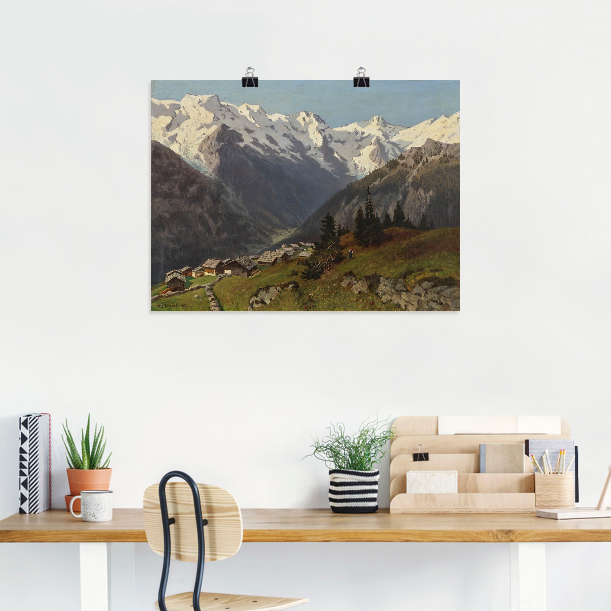 Artland Kunstdruck »Mürren im Berner Oberland, Schweiz. 1913«, Berge & Alpenbilder, (1 St.), als Alubild, Leinwandbild, Wandaufkleber oder Poster in versch. Größen