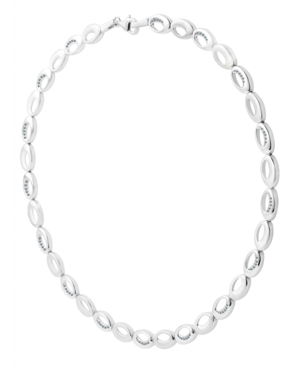 Adelia´s Edelstahlkette »Adelia's Damen 925 Silber Halskette mit Zirkonia 45 cm«