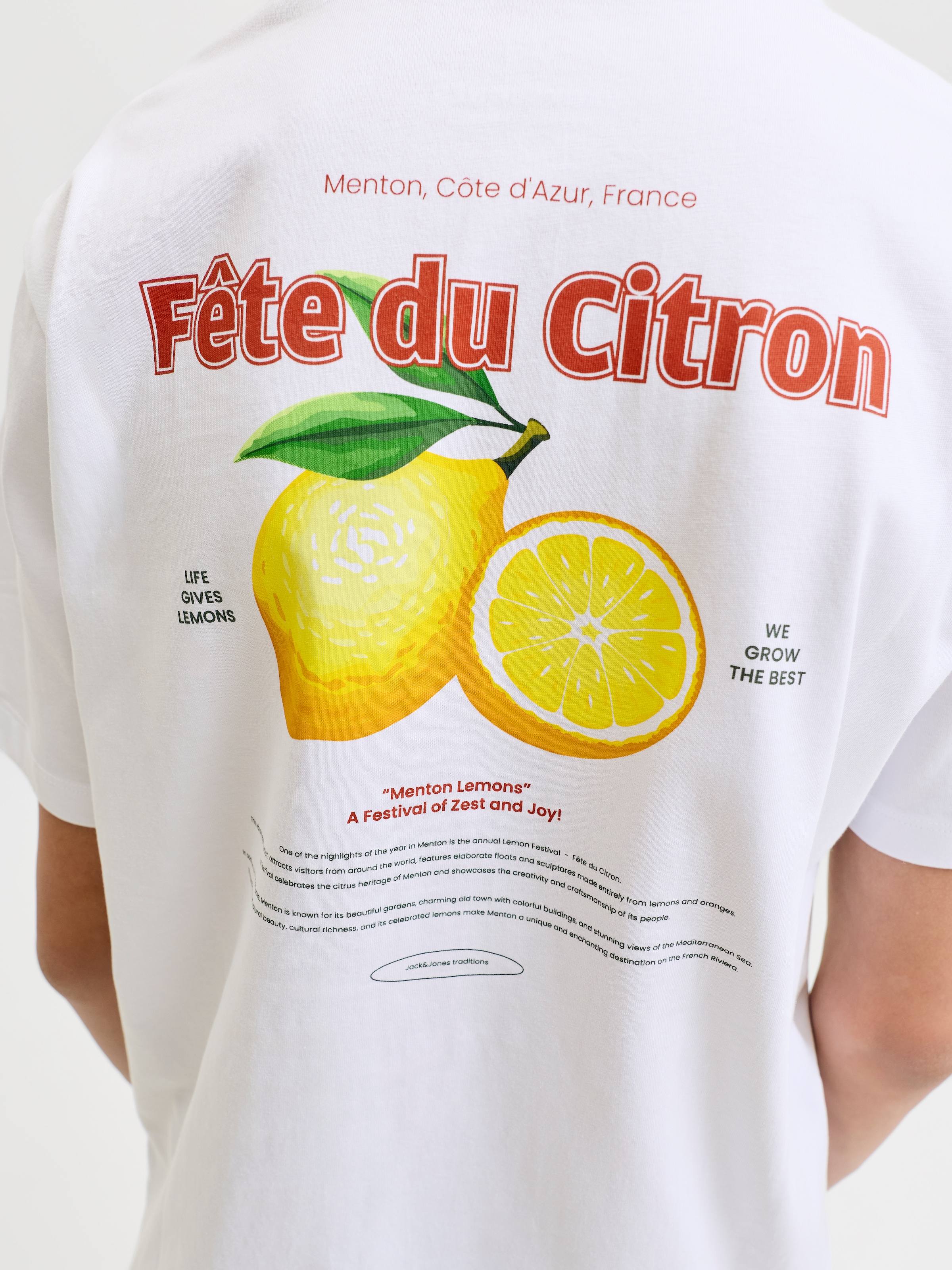 Jack & Jones Junior T-Shirt »JJLEMON TEE SS CREW NECK JNR« mit Logoprint