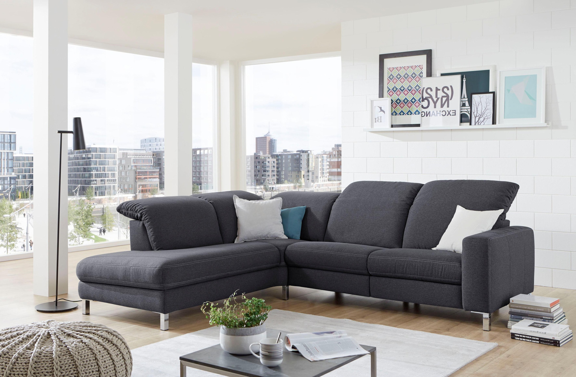 3C Candy Ecksofa »Homely bequem und komfortabel, mit verstellbaren Kopfteilen, L-Form«, modern und zeitlose Polsterecke, wahlweise mit Relaxfunktion