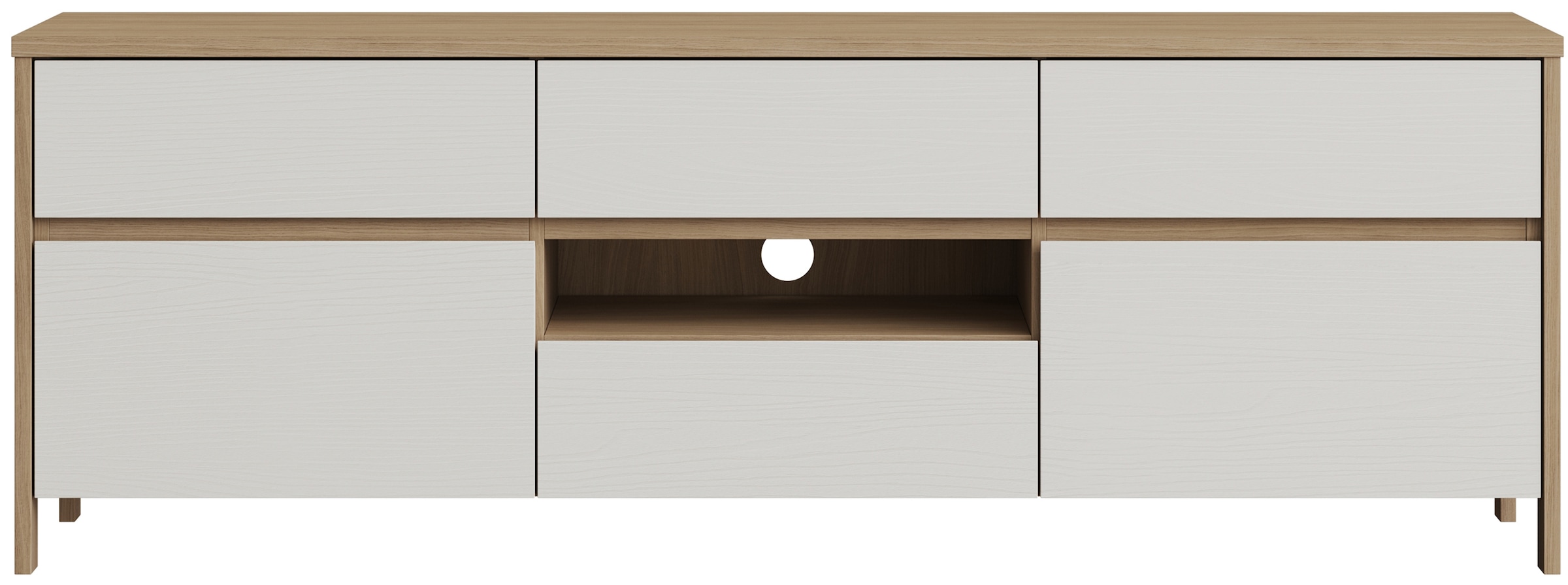 Home affaire TV-Schrank »Stranda, moderner TV-Unterschrank, Kommode im Scandi-Style, Lowboard«, Rahmenoptik, ausreichend Stauraum, vielseitig einsetzbar, 164 cm breit
