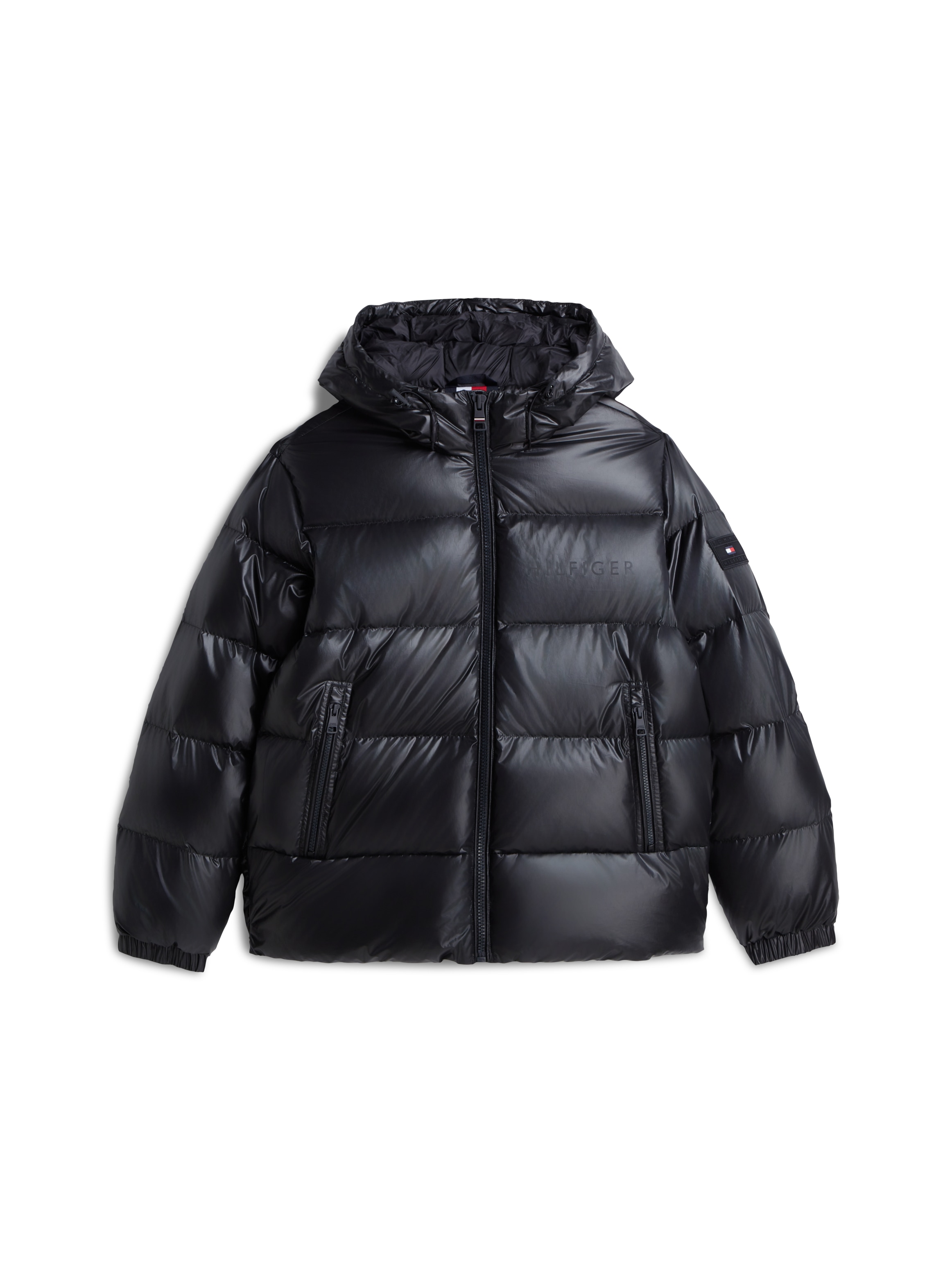 Tommy Hilfiger Daunenjacke »SHINY DOWN HOODED PUFFER« mit Kapuze
