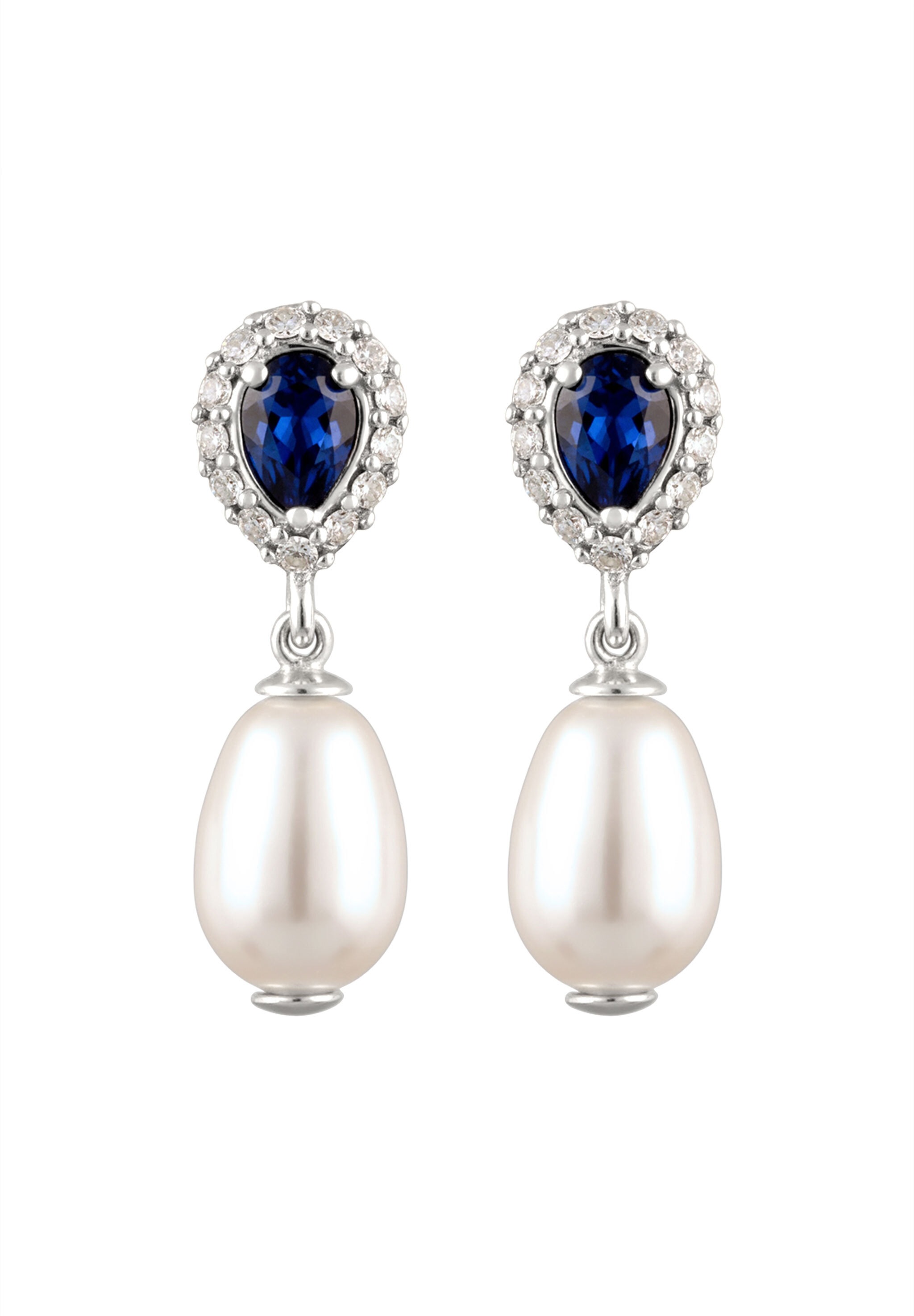 Elli Paar Ohrstecker »Ohrringe Ohrstecker Tropfen mit Swarovski® Kristallen 925 Sterling Silber«