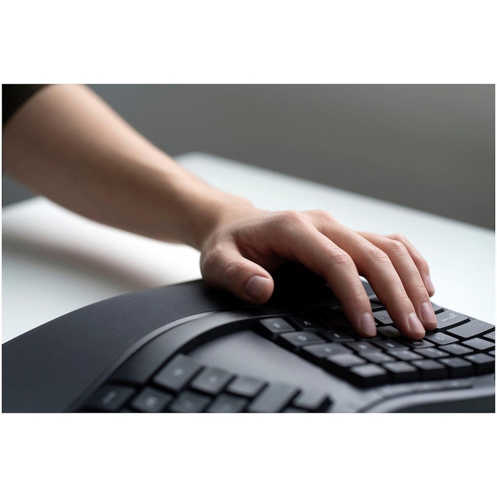 Microsoft ergonomische Tastatur »LXM-00006«, (ergonomische Form-USB-Anschluss)