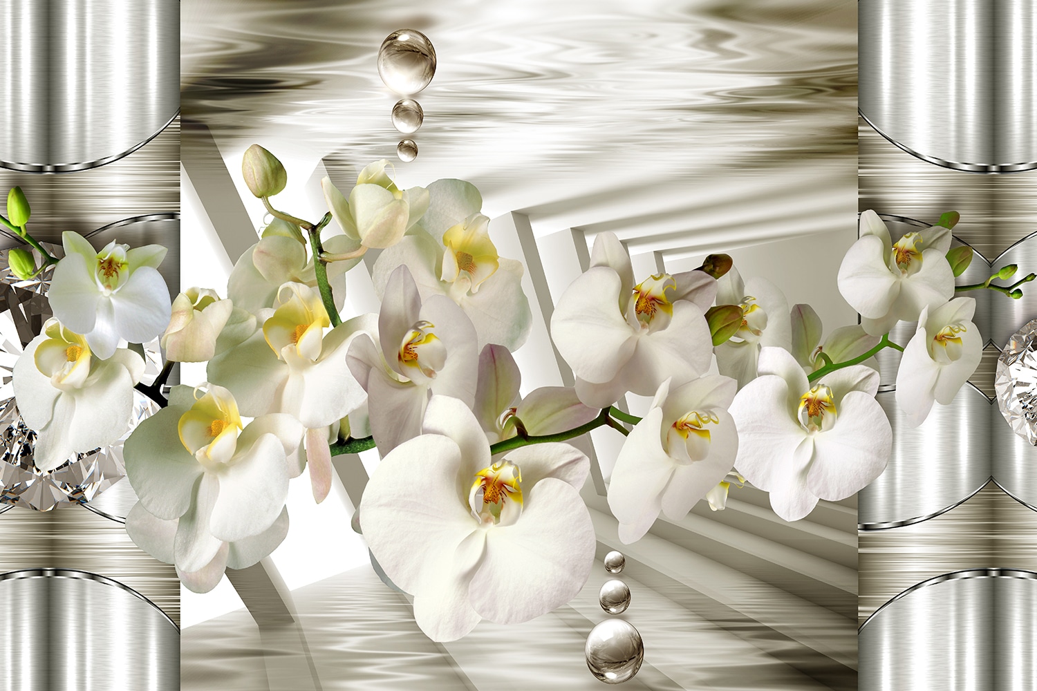 queence Leinwandbild »Susanne«, Blumen-Blumenbilder-Kunst-klassische Fantasie, (1 St.), Premium-Leinwandstoff, Handarbeit aus Deutschland