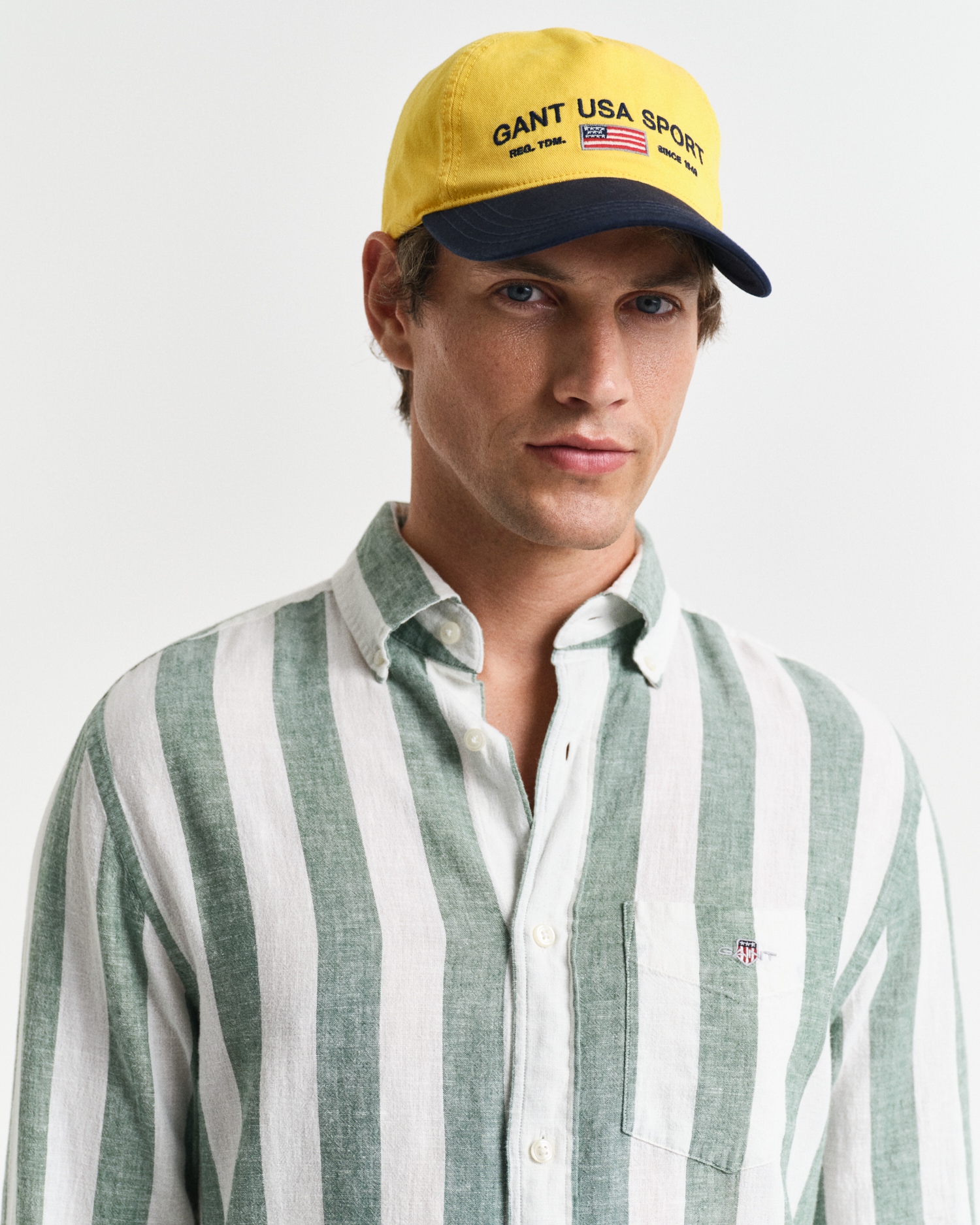 Gant Langarmhemd »REG COTTON LINEN BOLD STRIPE SHIRT«