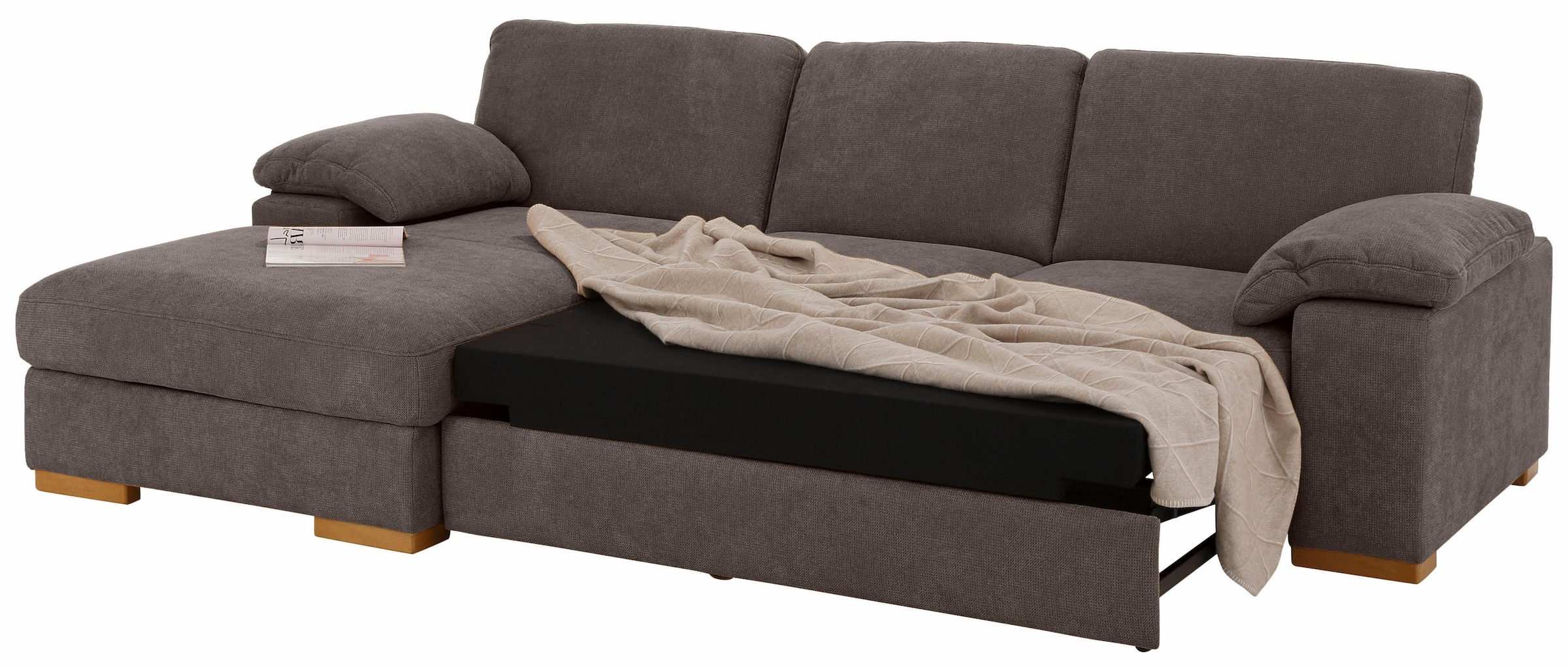 Home affaire Ecksofa »Ventura L-Form«, wahlweise mit Bettfunktion und Bettfunktion/Bettkasten