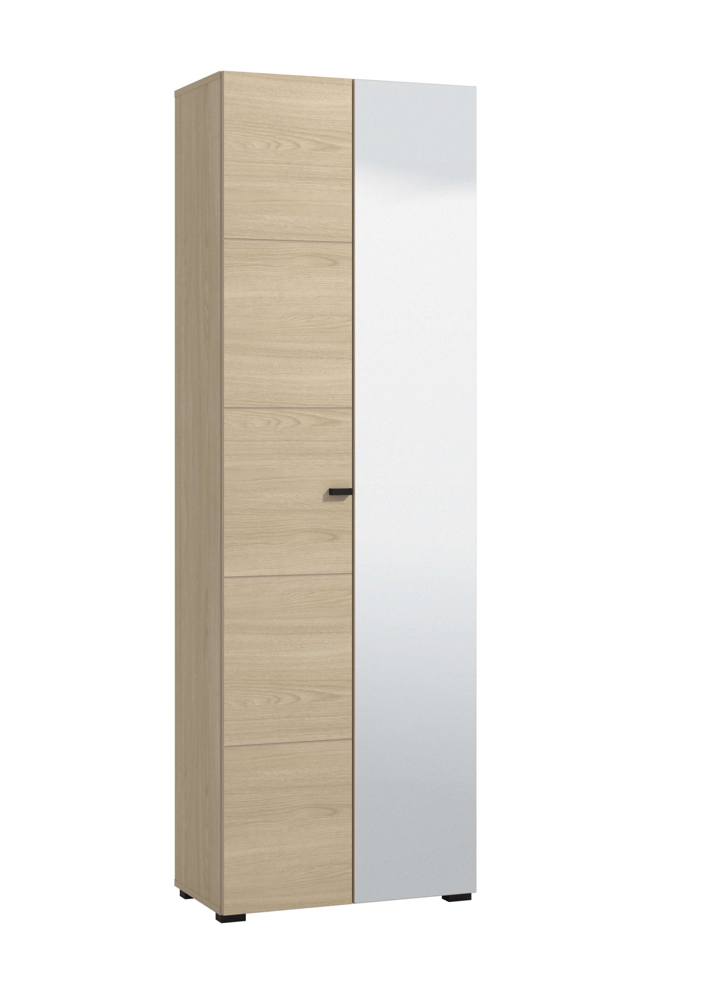 Home affaire Garderobenschrank »Rathlin, Stauraumschrank, Flurschrank, ausziehbare Kleiderstange« Spiegeltür, Gesamtbreite 64 cm, drei Regale