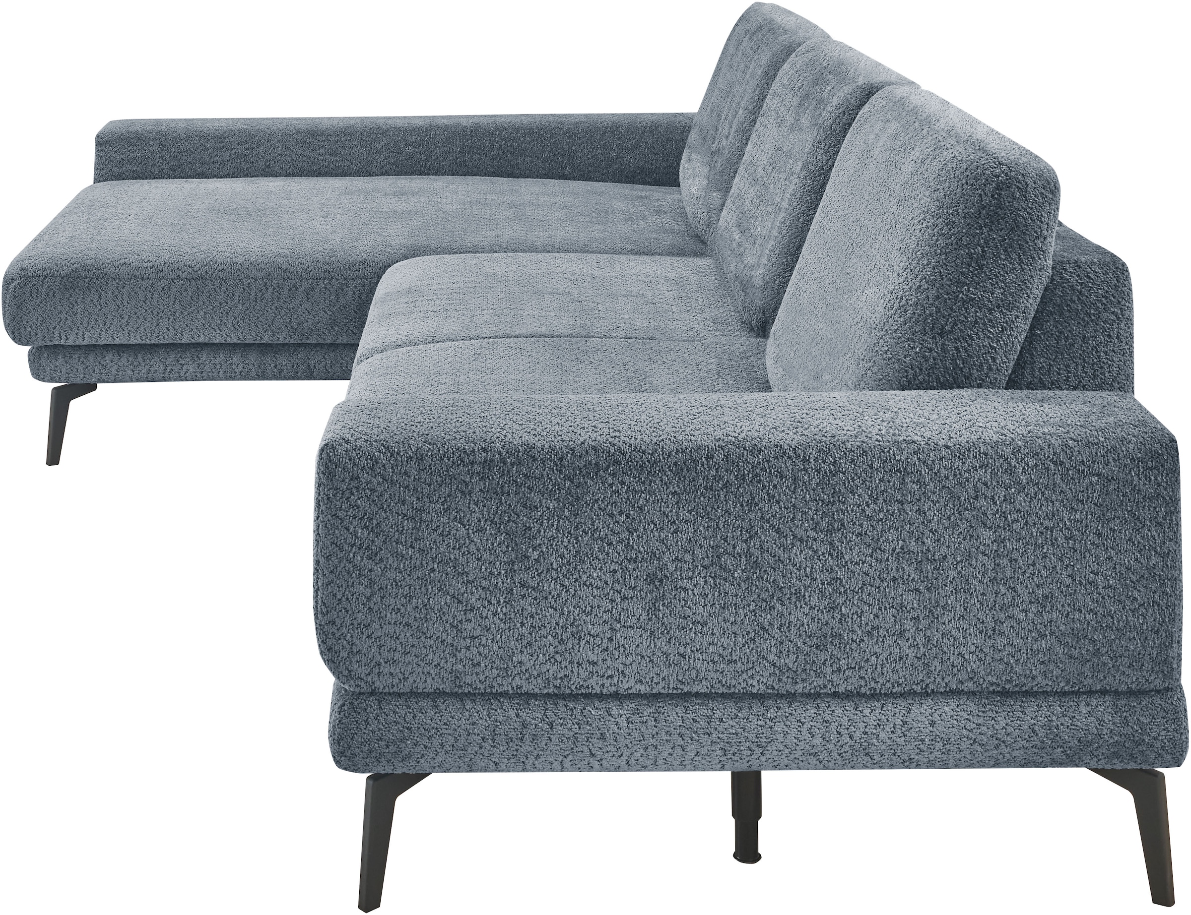 set one by Musterring Ecksofa »SO 3600«, Sitzhöhe 42 cm, Kaltschaum, B 293 x T 180 cm, Kama blue