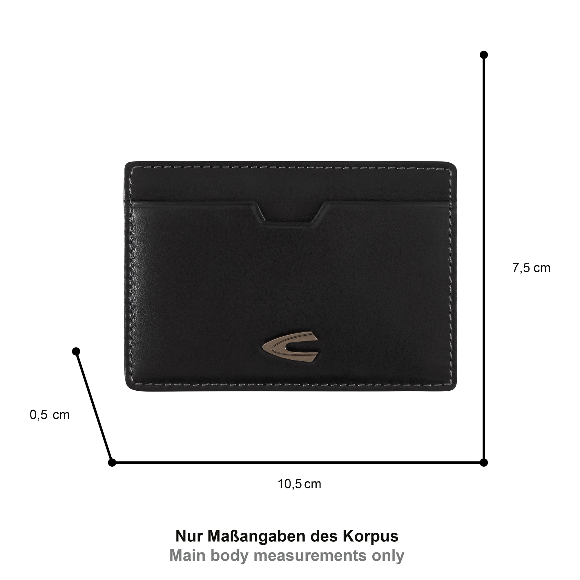 camel active Kartenetui »Vegas« aus hochwertigem Rindsleder mit Metalllogo