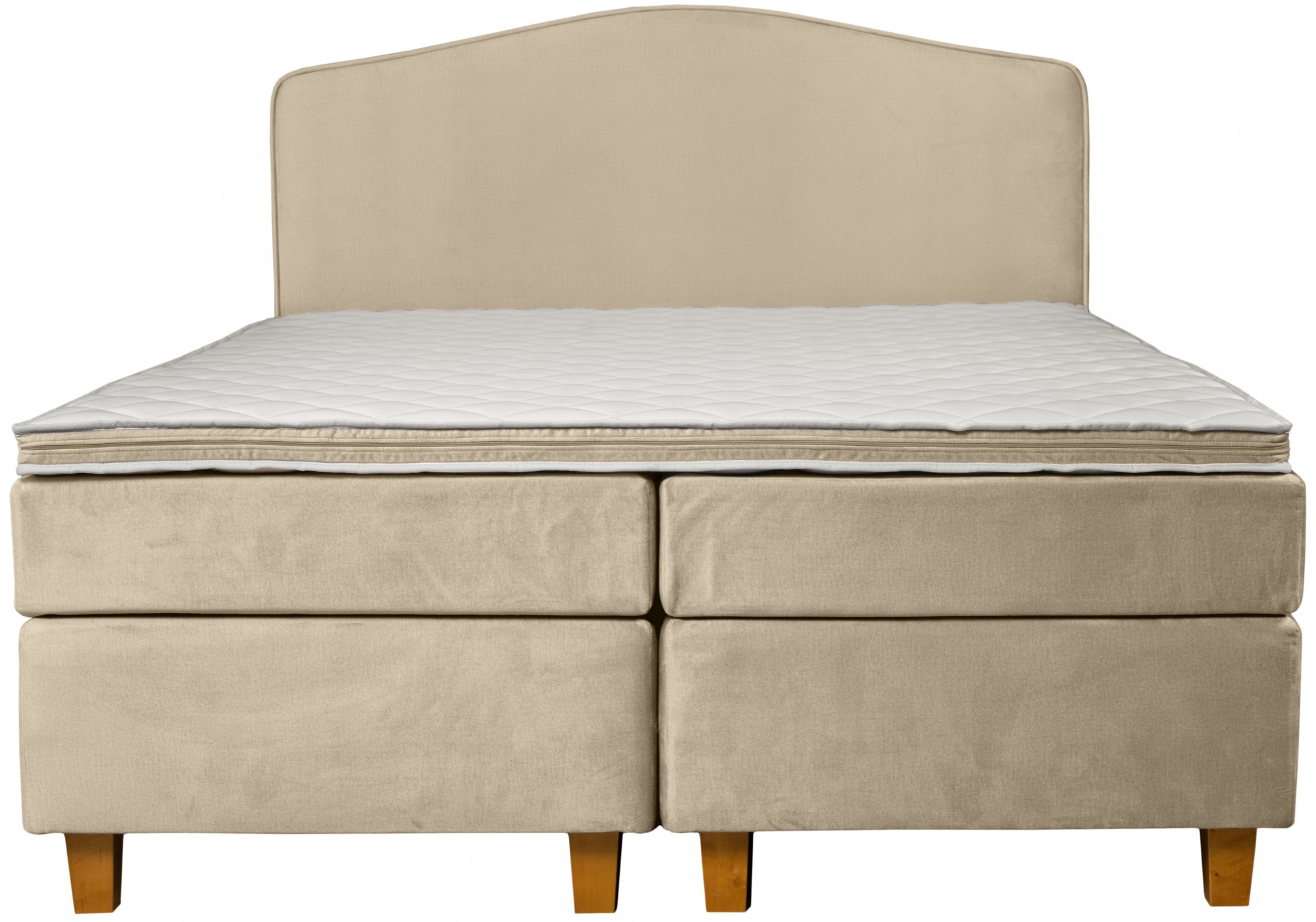 INOSIGN Boxspringbett »Jalma« Füße aus massiver Birke ; Inkl. Topper