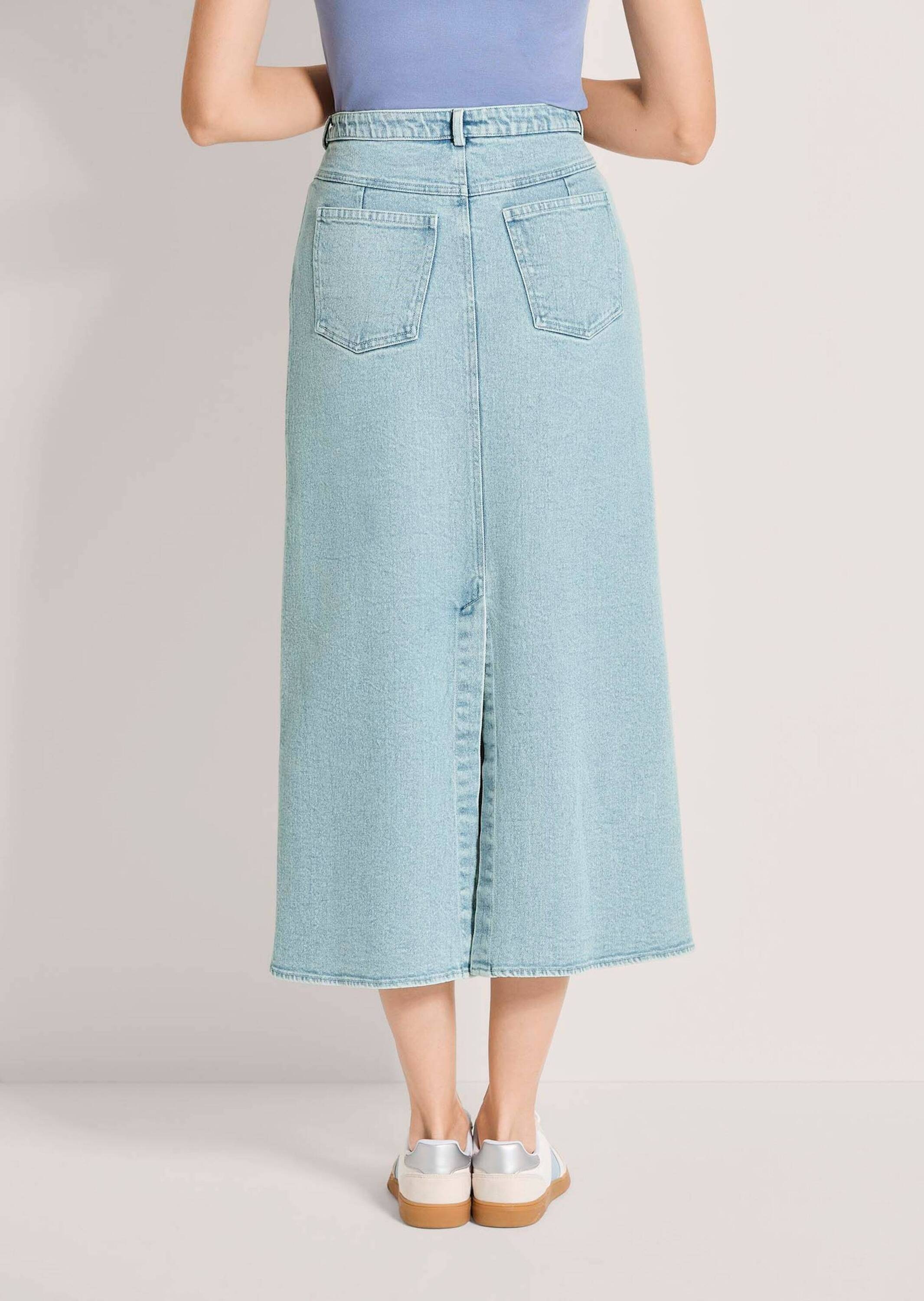 MADELEINE Regular-fit-Jeans »Jeansrock Midirock mit Formbund«