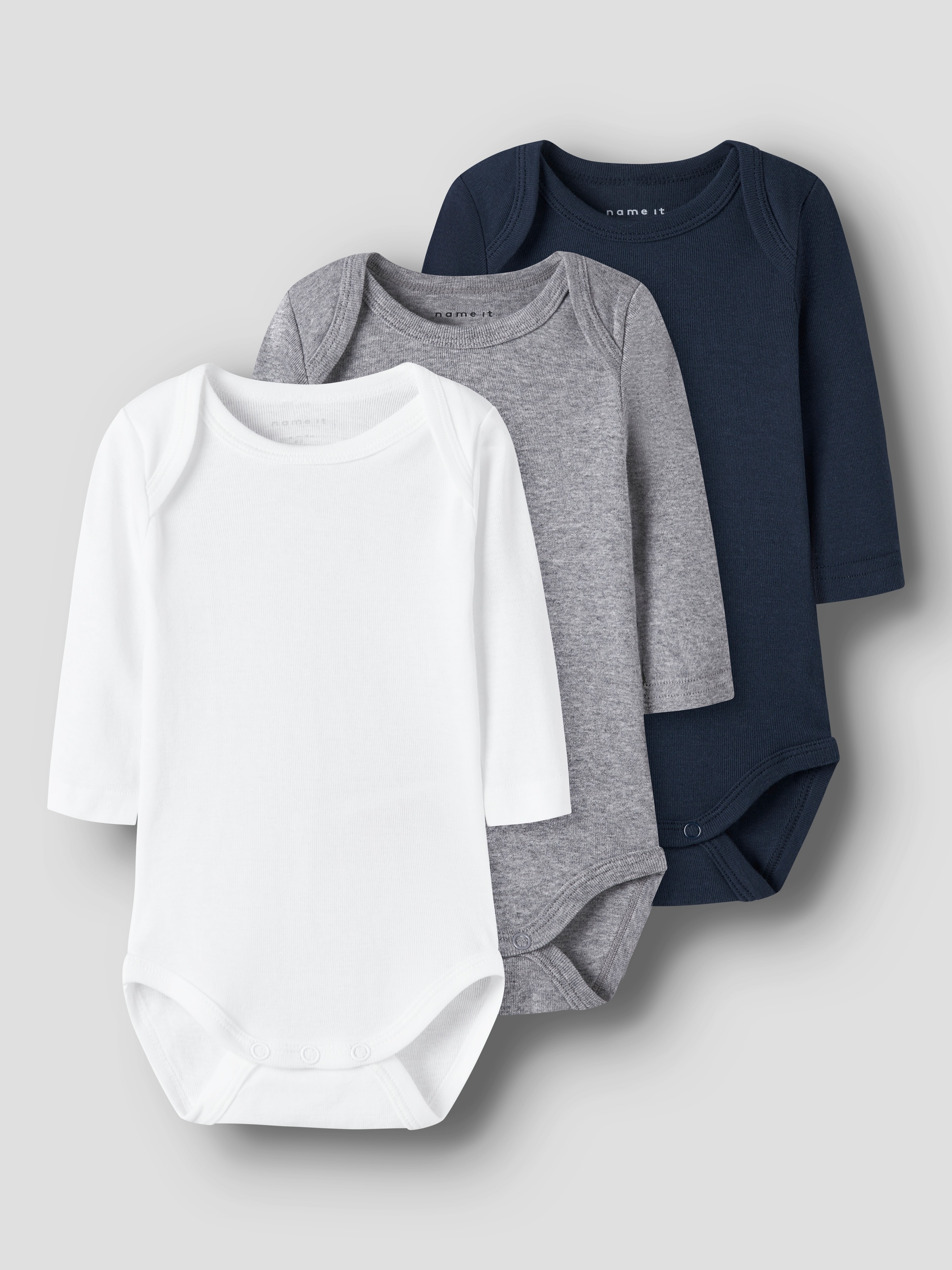 Name It Mädchen Body »NBNBODY 3P LS SOLID NOOS« Packung in weiß, Größe N-Gr