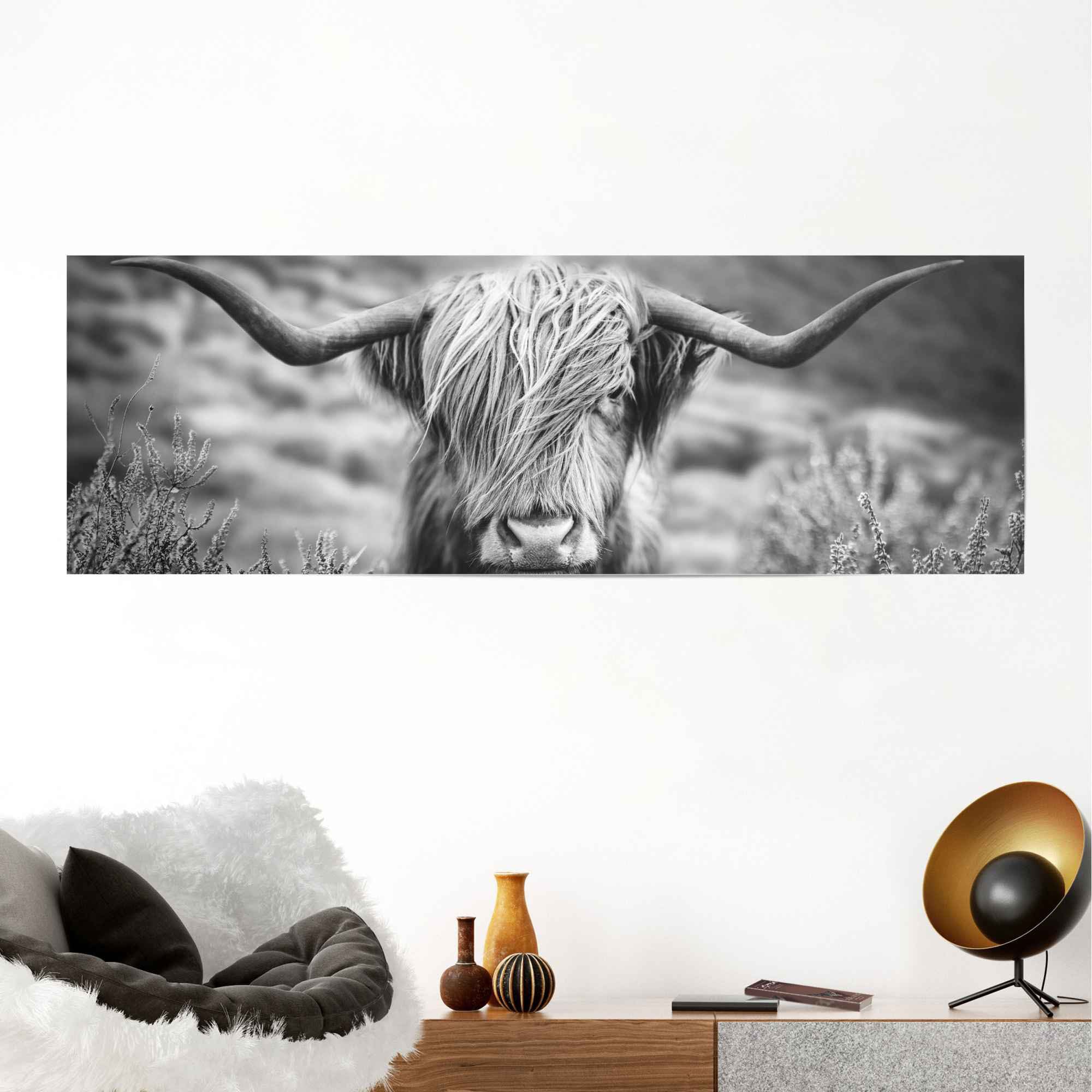Reinders! Poster »Highlander Bulle Tiermotiv - Nahaufnahme - Hochlandrind Bild«, (1 St.)