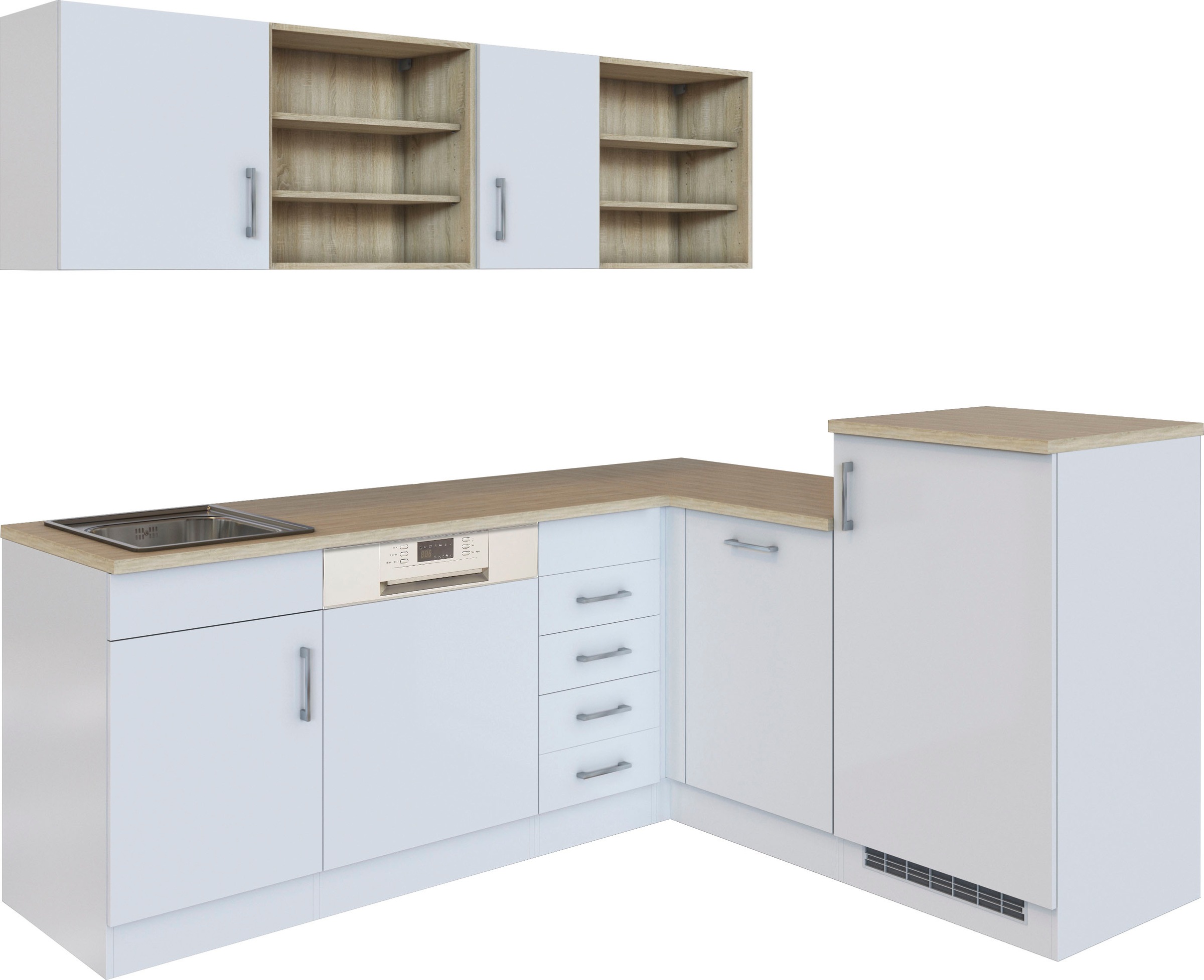 KOCHSTATION Küche »KS-Mali« Stellbreite 210/170 cm, mit E-Geräten