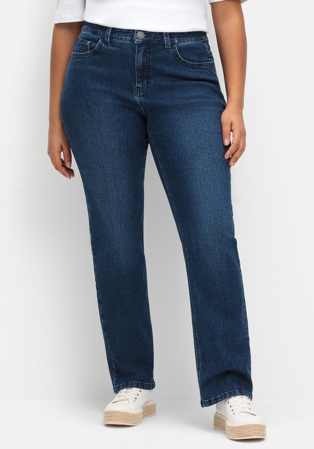 Sheego Stretch-Jeans »Gerade Jeans mit funktionellen TruTemp365® Fasern«