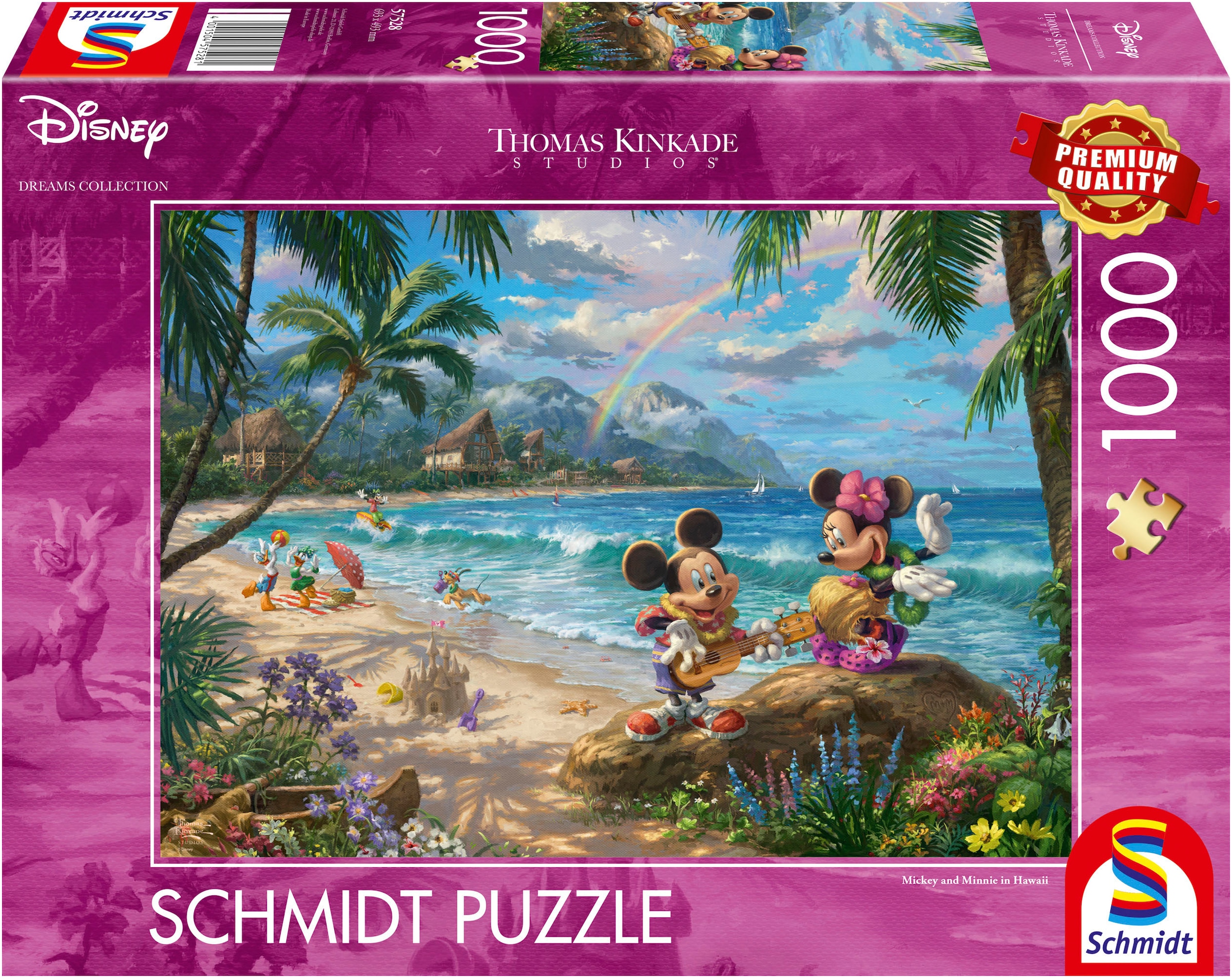 Puzzle »Disney, Mickey and Minnie in Hawaii von Thomas Kinkade«, (1000 tlg.)