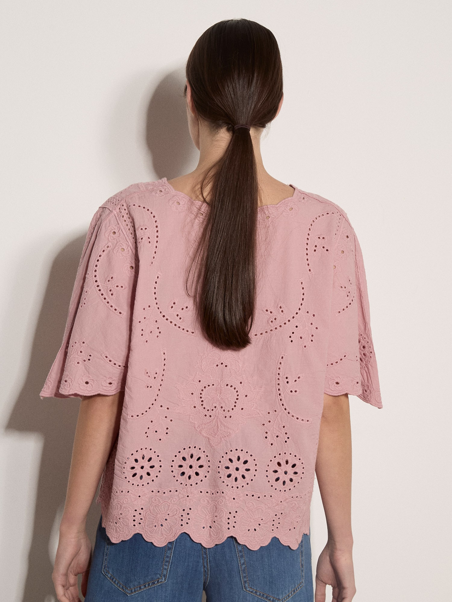 Apricot Shirtbluse »Spitzentop« 1 mit Stickereien