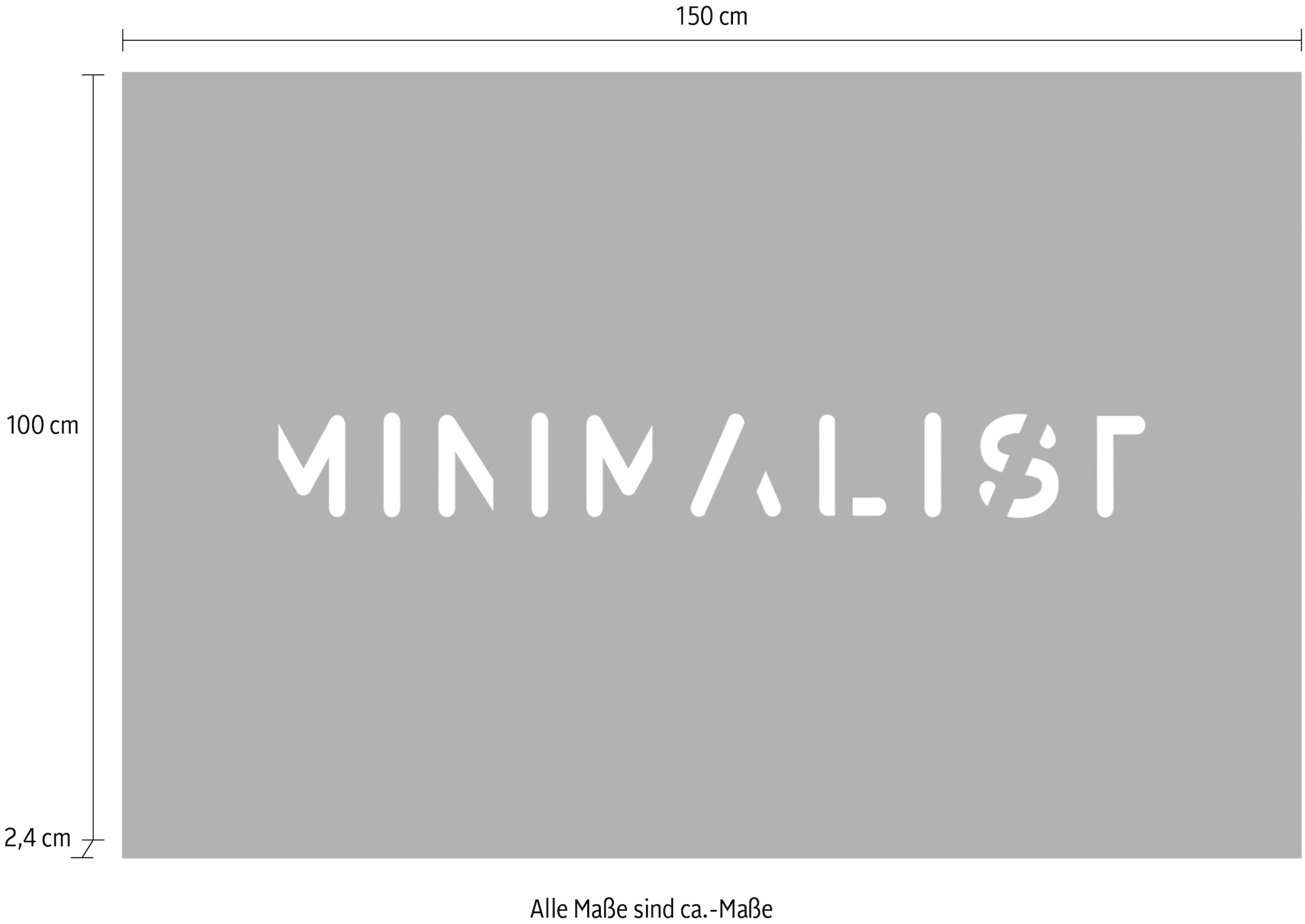 queence Acrylglasbild »MINIMALIST«, Schwarz-Weiß-Sprüche-Sprüche & Texte-Schriftzug, Fine Art-Print in Galeriequalität