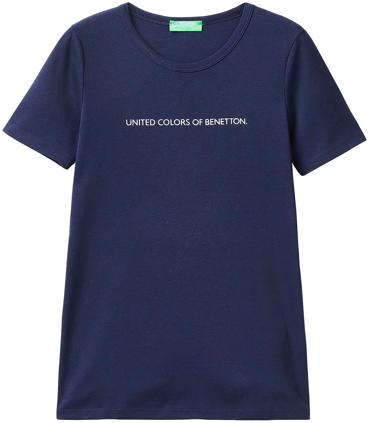 United Colors of Benetton T-Shirt, (1 tlg.), mit glitzerndem Druck