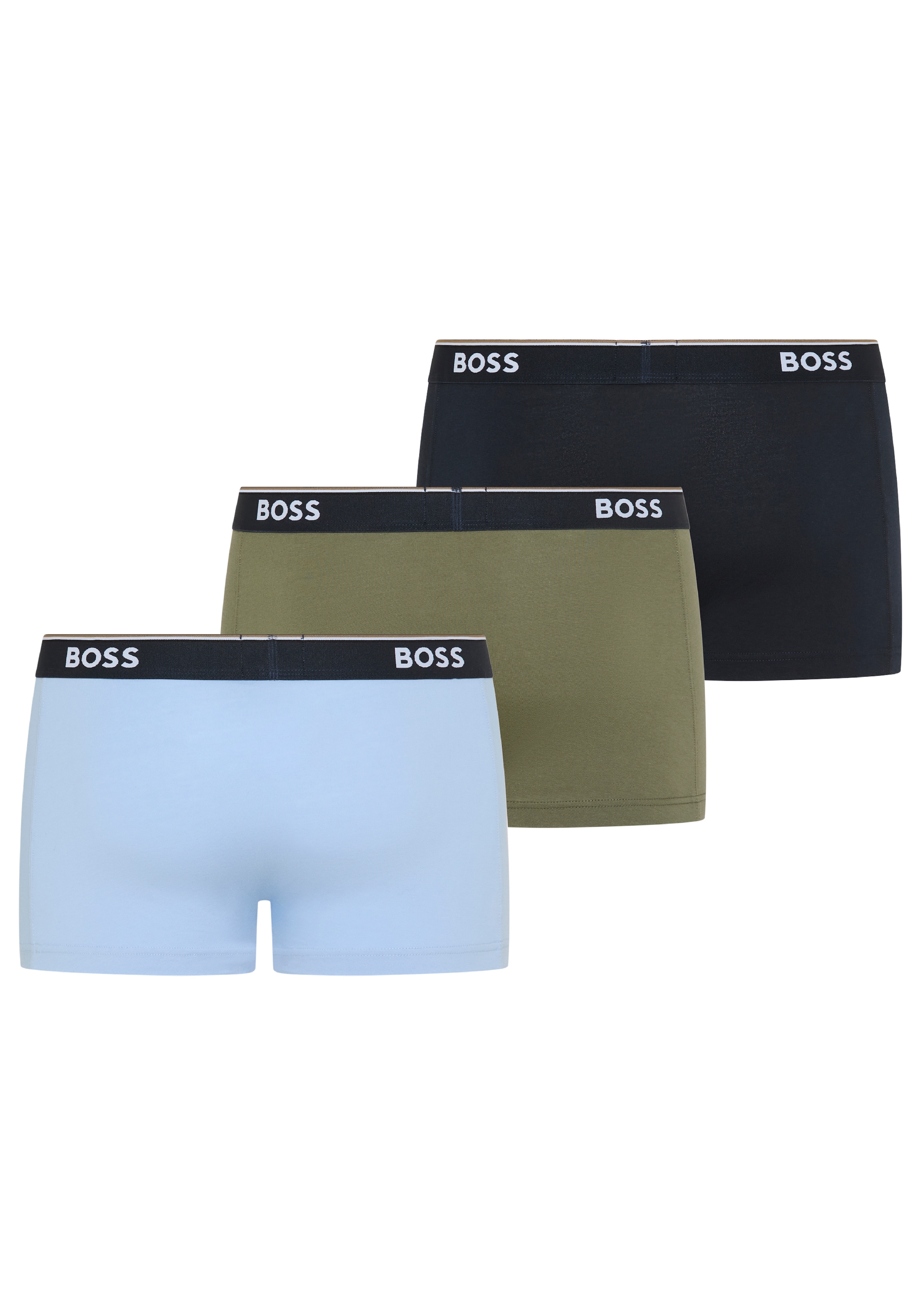 BOSS Trunk Packung, 3 Stk. aus Stretch-Baumwolle mit Logo-Bund, mittlere Bundhöhe