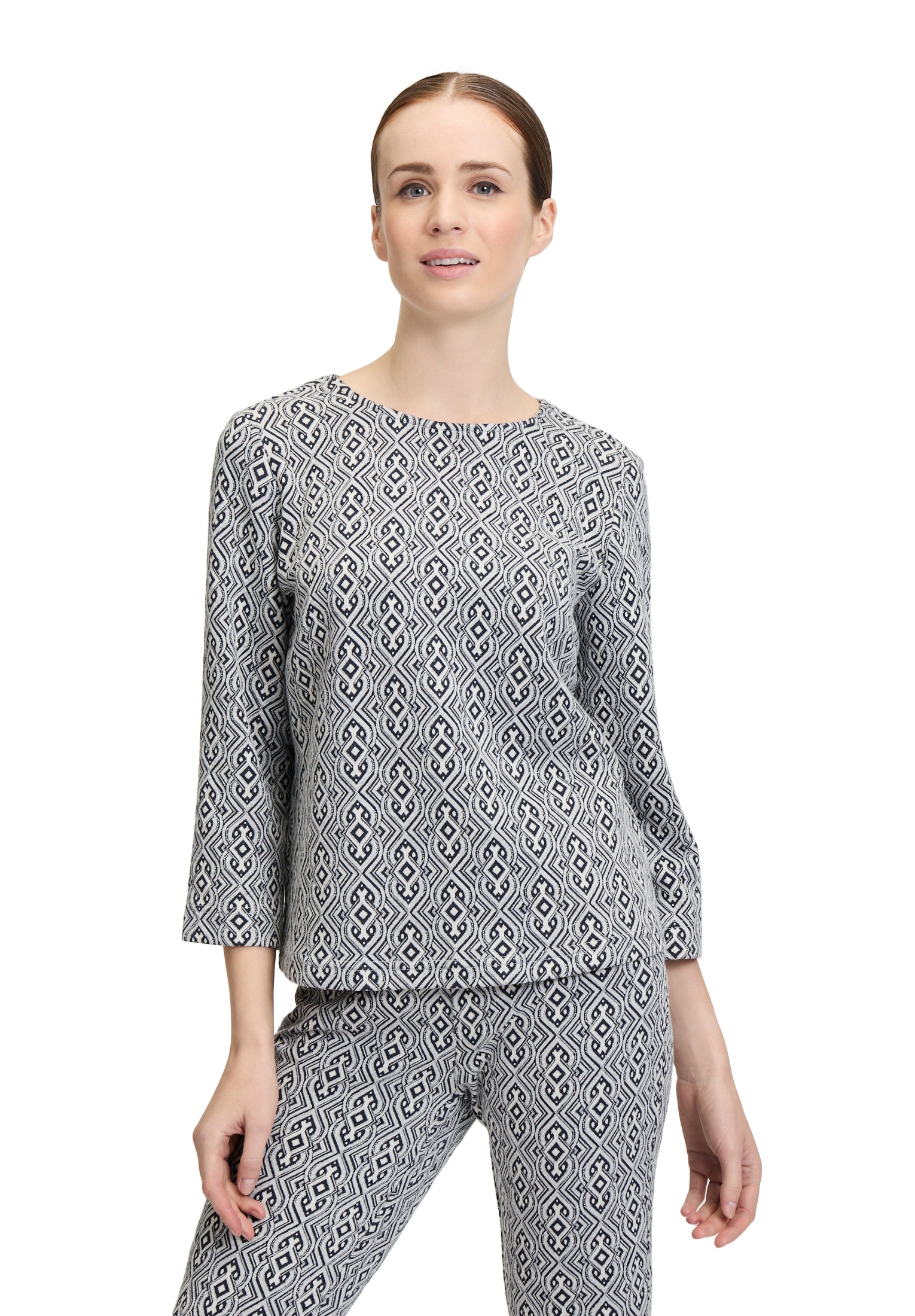 Cartoon Klassische Bluse »Blusenshirt mit Jacquard«