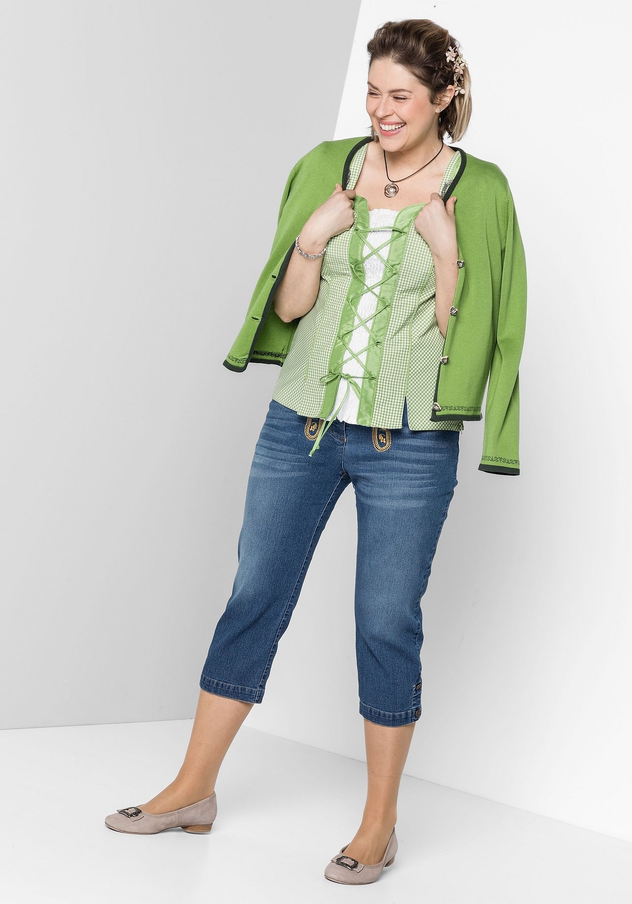 Sheego Trachtenbluse »Trachtenbluse im Trachten-Look«