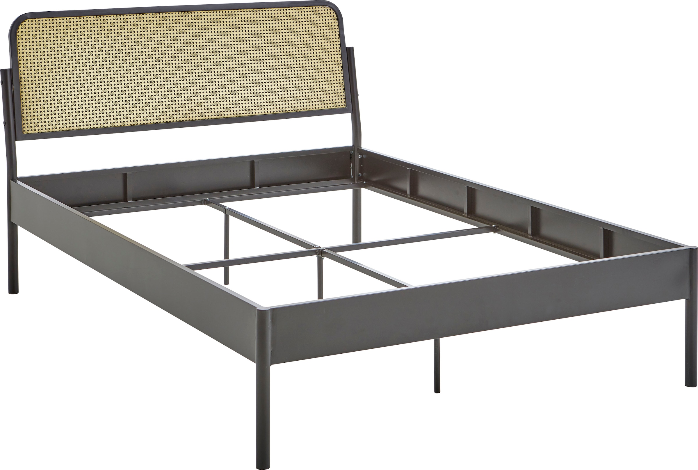 ATLANTIC home collection Metallbett »Nelly«, mit Rattan im Kopfteil
