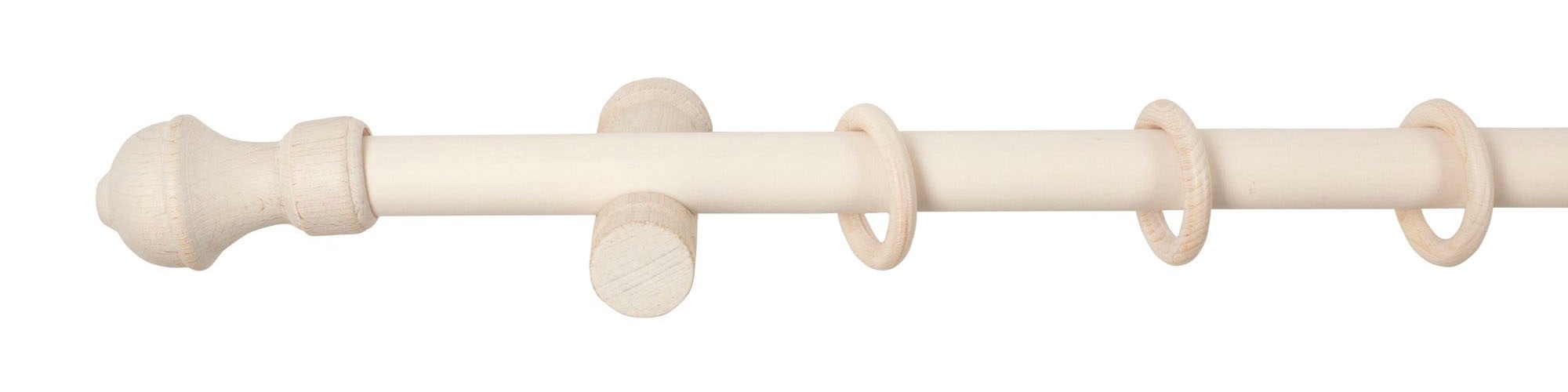 SN DECO GROUP Gardinenstange »Ares«, 1 läufig-läufig, Fixmaß, 28 mm, Holz, verschiedene Längen und Farben, Komplettset