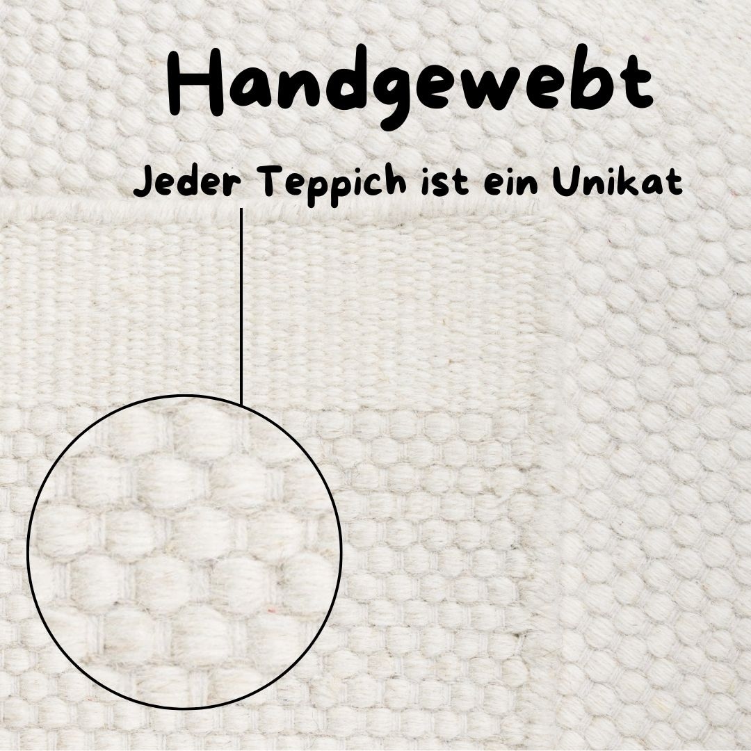 andas Wollteppich »Woolscape 1«, handgewebter Wendeteppich, Uni Farben, reine Wolle, Wohnzimmer