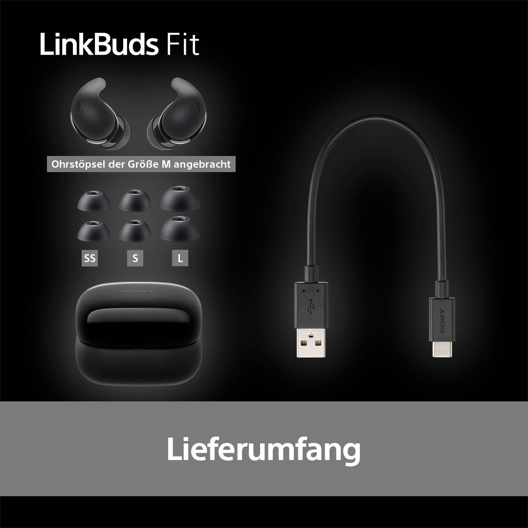 Sony wireless In-Ear-Kopfhörer »LinkBuds Fit«, Bluetooth, Active Noise Cancelling (ANC)