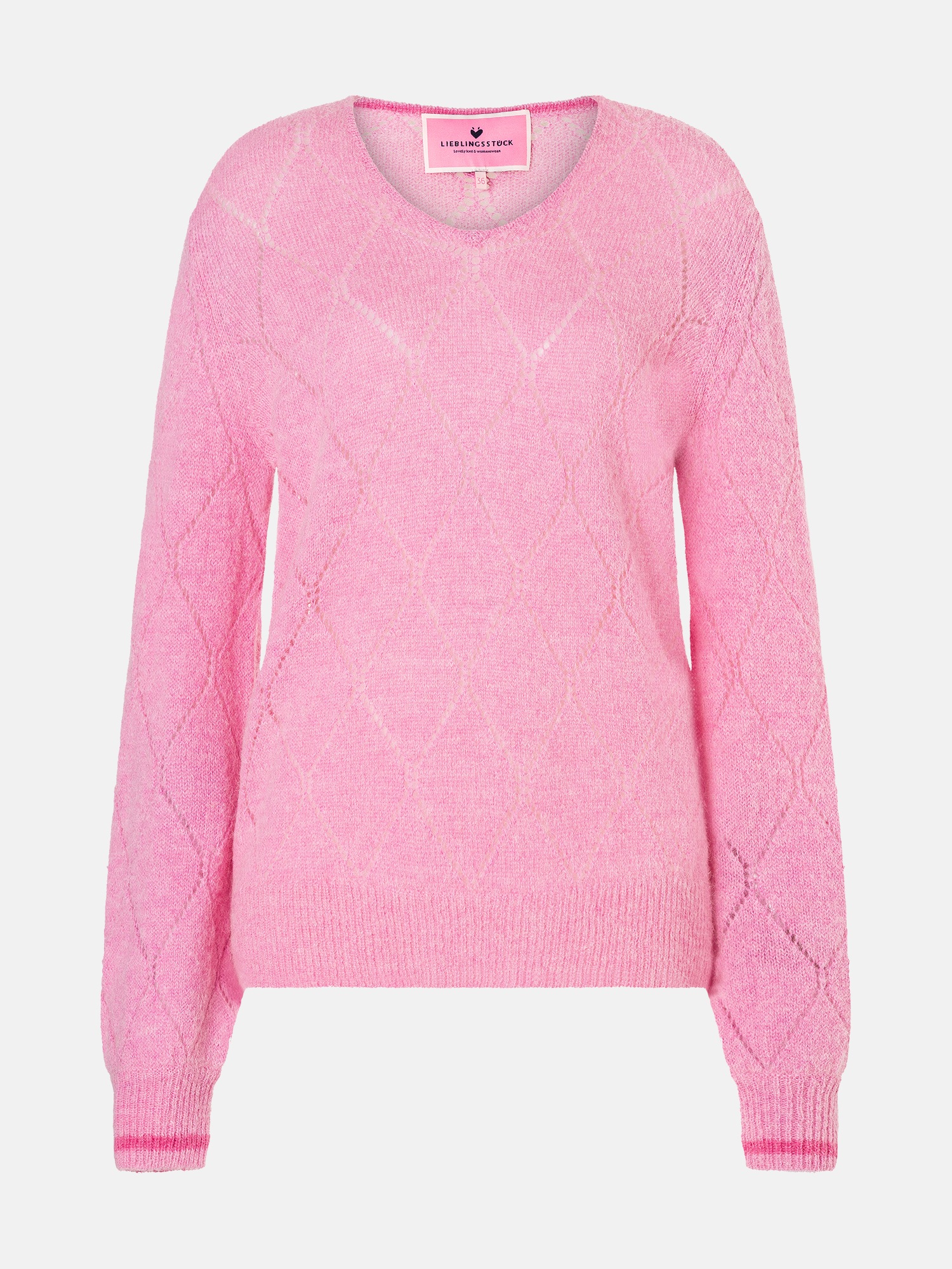 Lieblingsstück Strickpullover »TilbeL« mit Alpaka, Rautenmuster