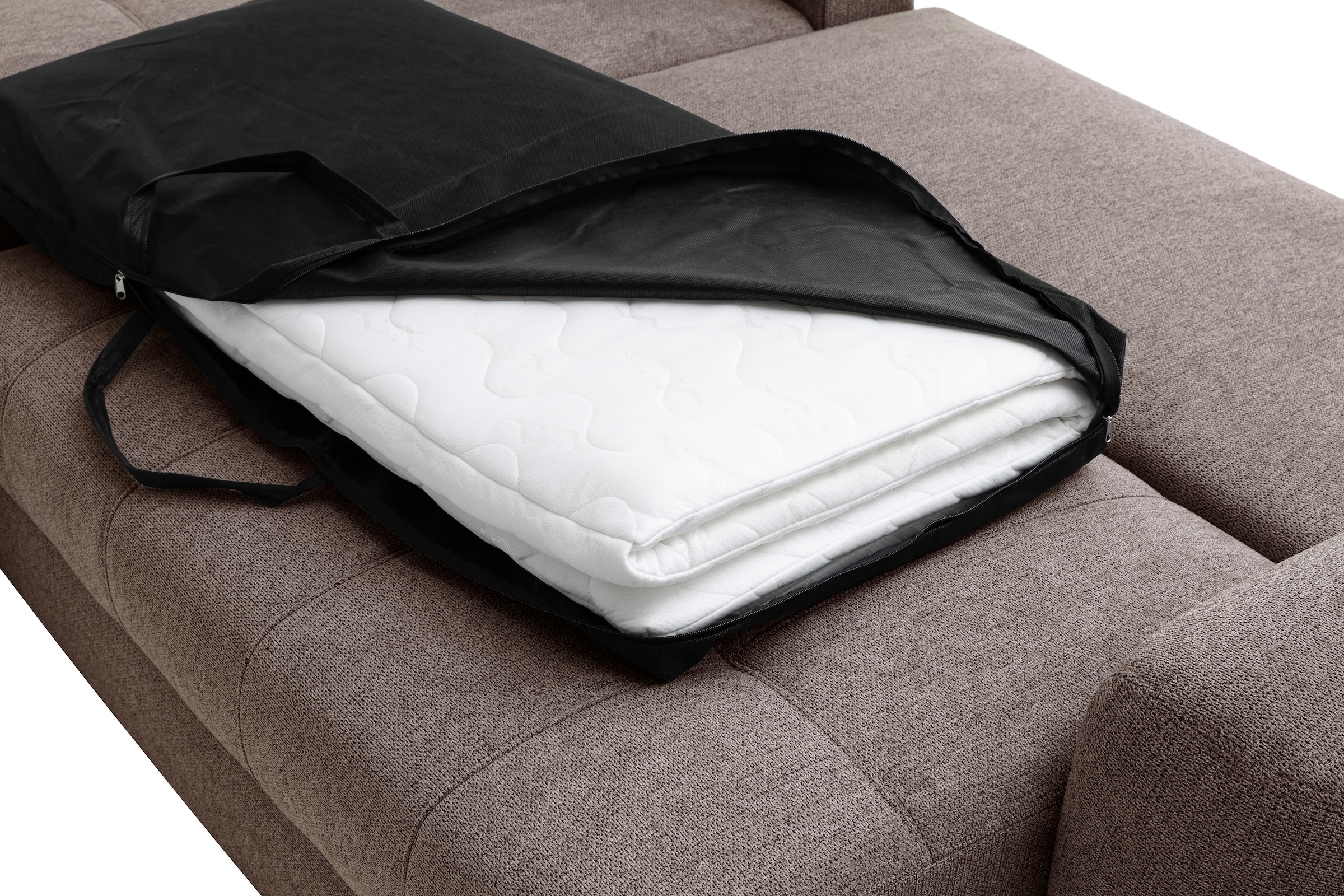 Mr. Couch Ecksofa »Mykonos, L-Form, Dauerschläfer« Mit Boxpring-Taschenfederkern