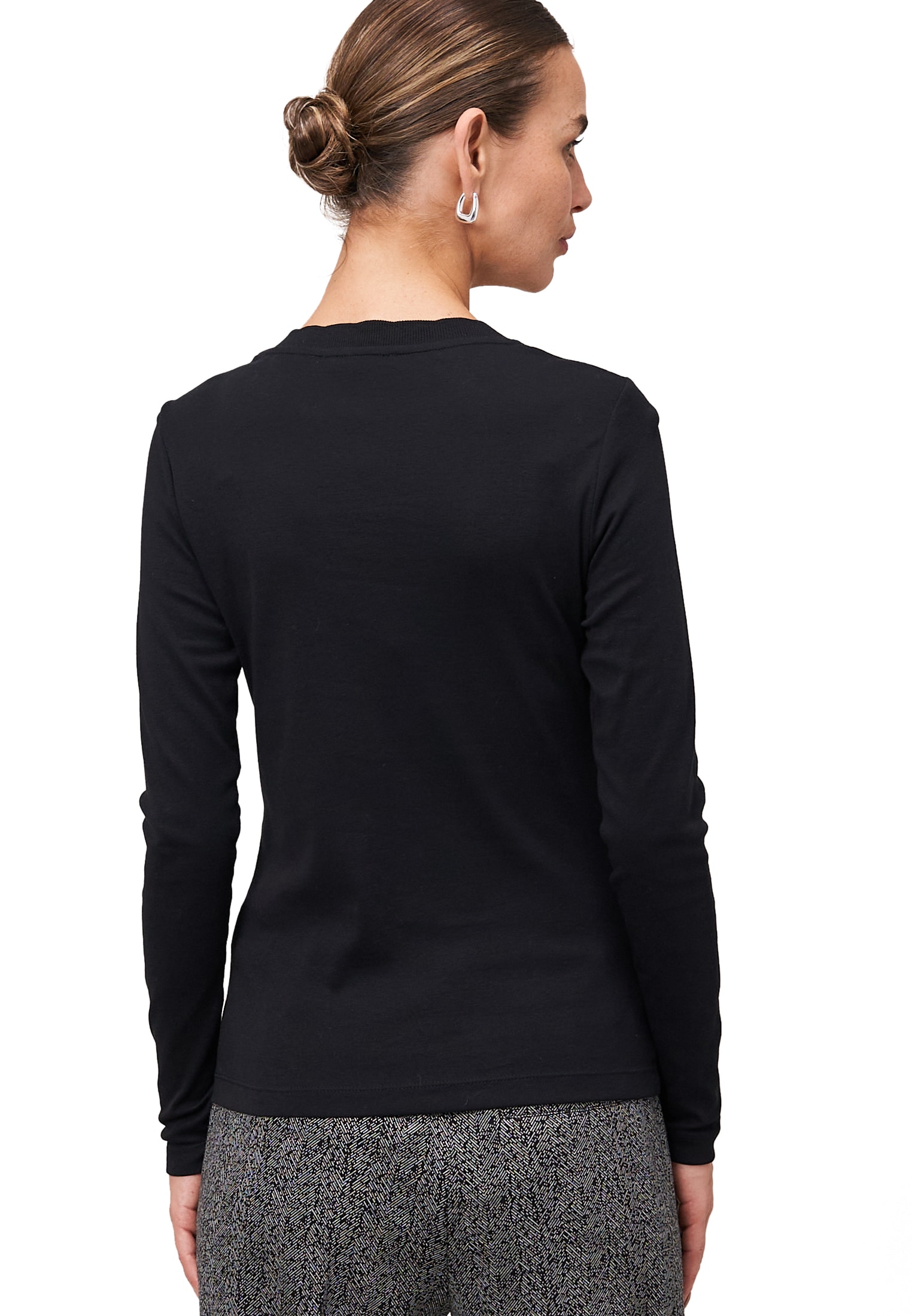 Zero Langarmshirt »Jersey-Shirt mit Wellenkante«