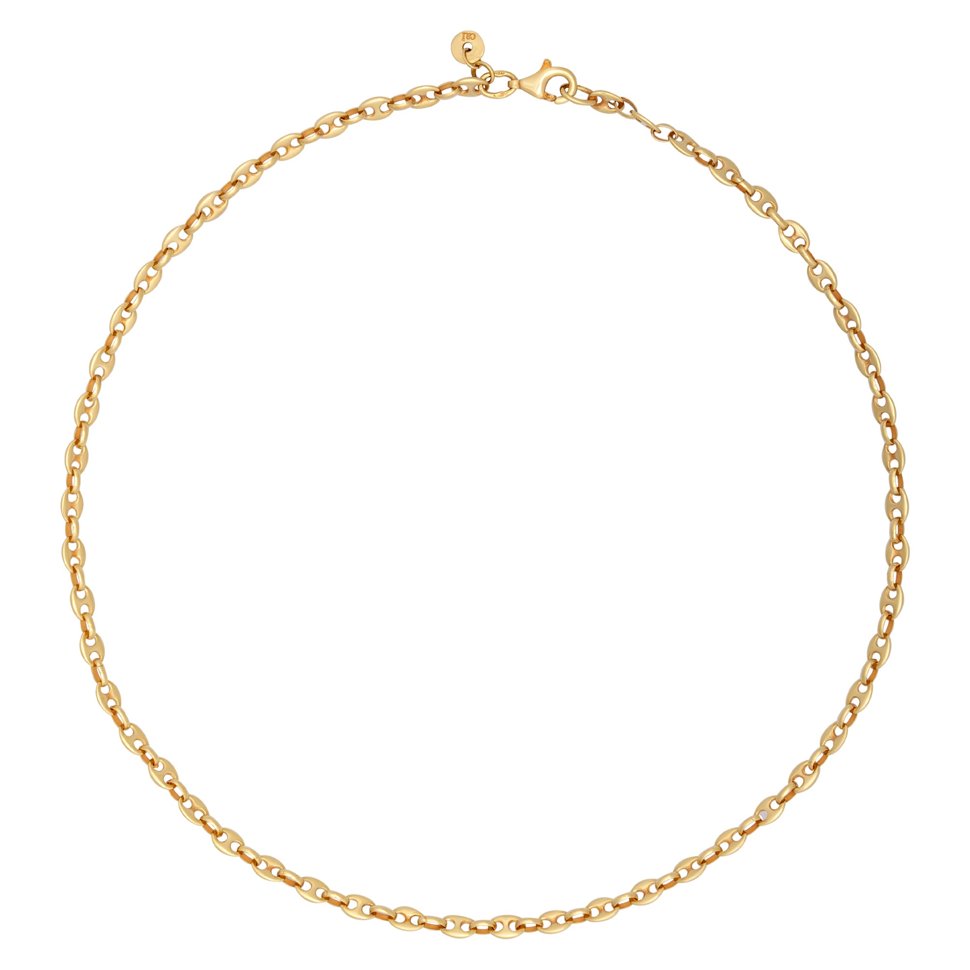 CAÏ Choker »925 Silber vergoldet Choker Kaffeebohnenkette«, Collier