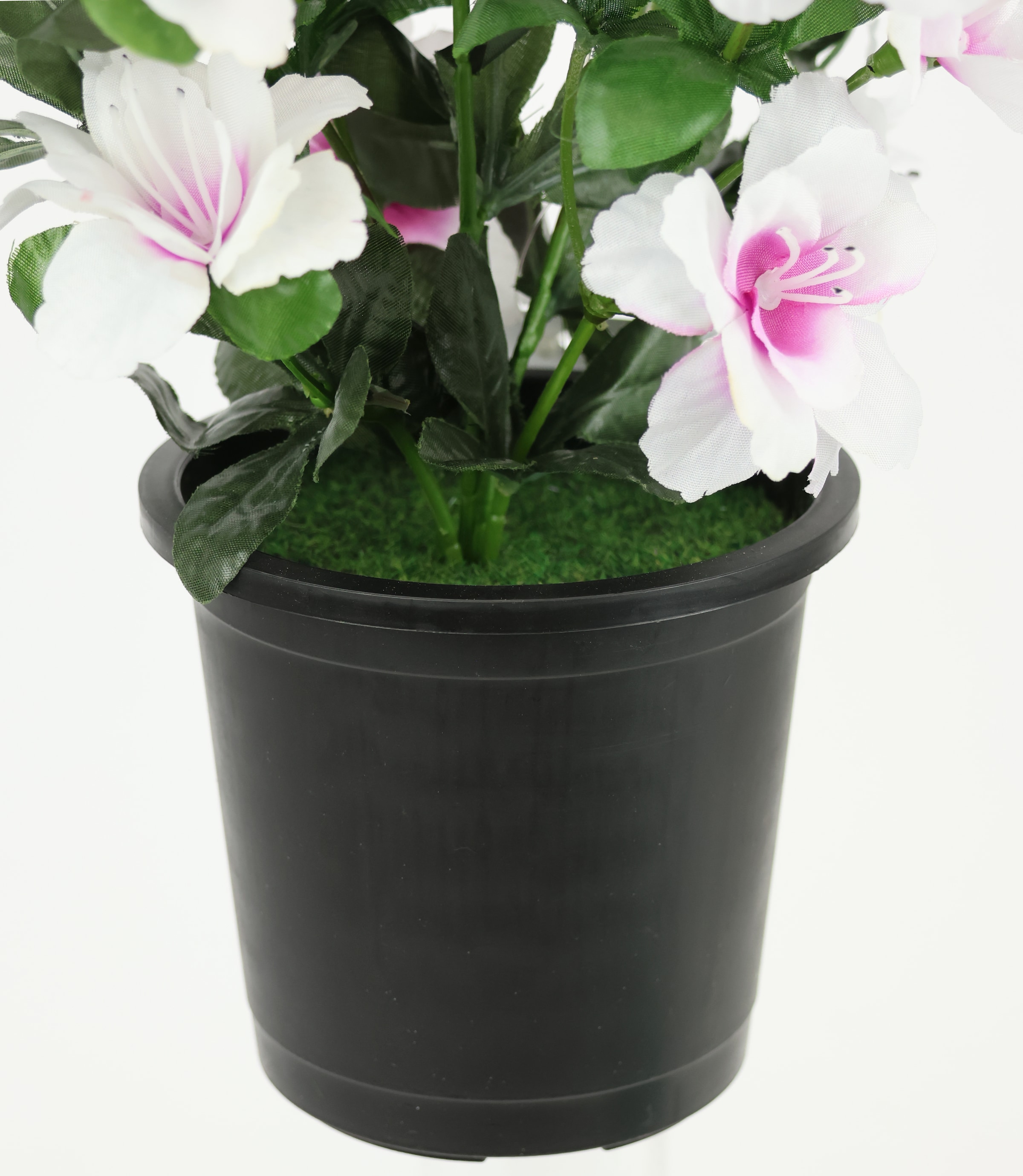 I.GE.A. Kunstblume »Kunstblume Azaleen im Topf«, Blume Kunstpflanze Blumendeko Tischdeko Zimmerpflanze