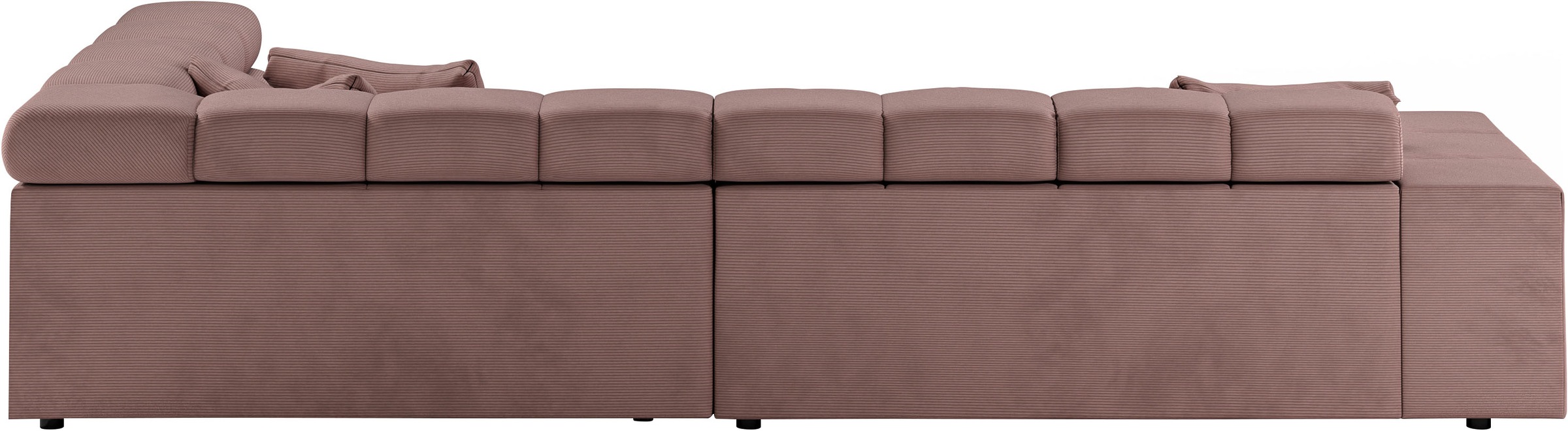 Home affaire Ecksofa »Ancona incl. Kopfteilverstellung, OTTOs Choice, Breite 319cm, L-Form« wahlweise motorische Sitztiefenverstellung, auch in Cord + Easy Care