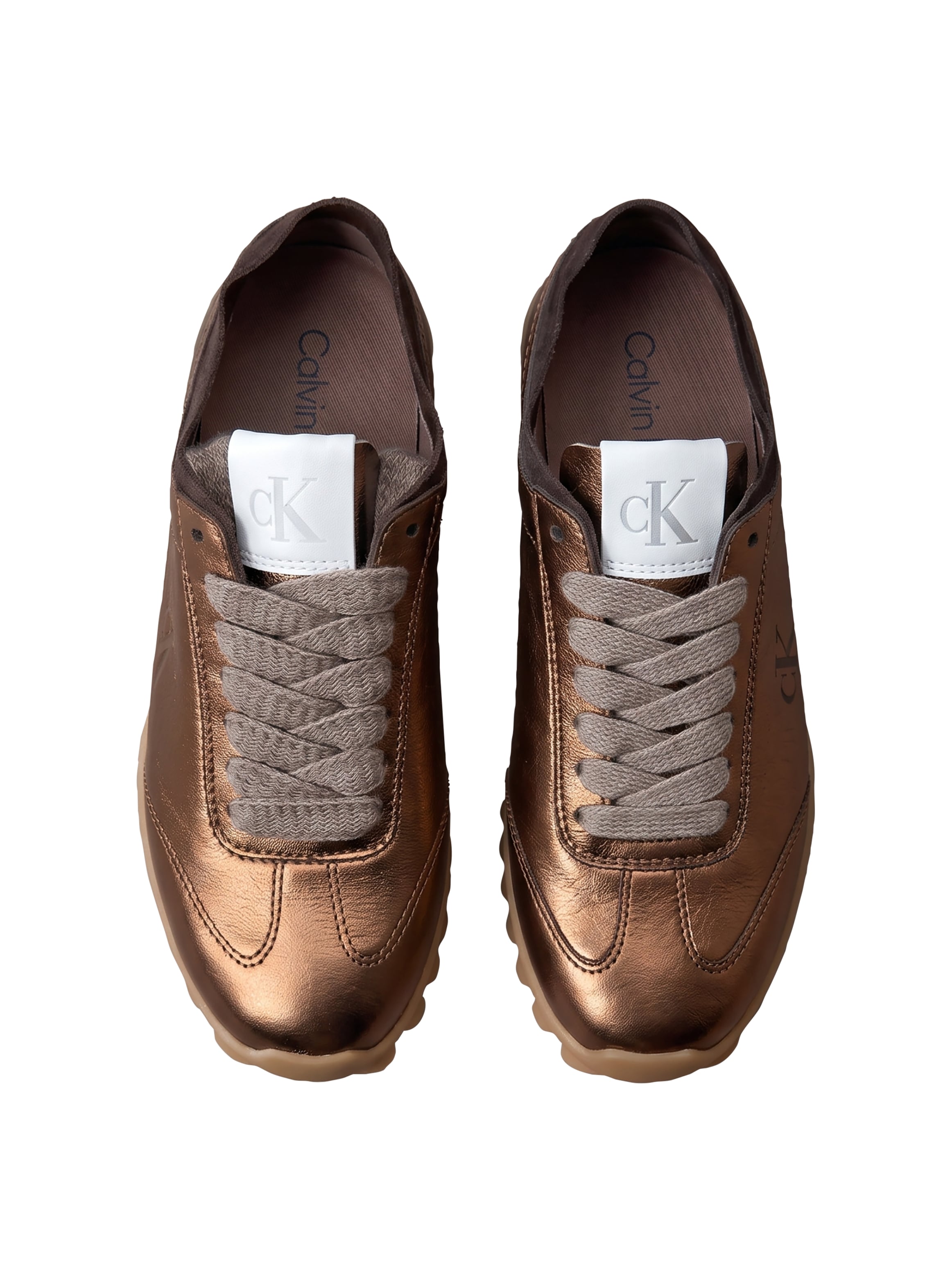 Calvin Klein Sneaker »LOW PROFILE SNEAKER MET«  Halbschuh, Freizeitschuh, Schnürschuh in Metallic-Optik