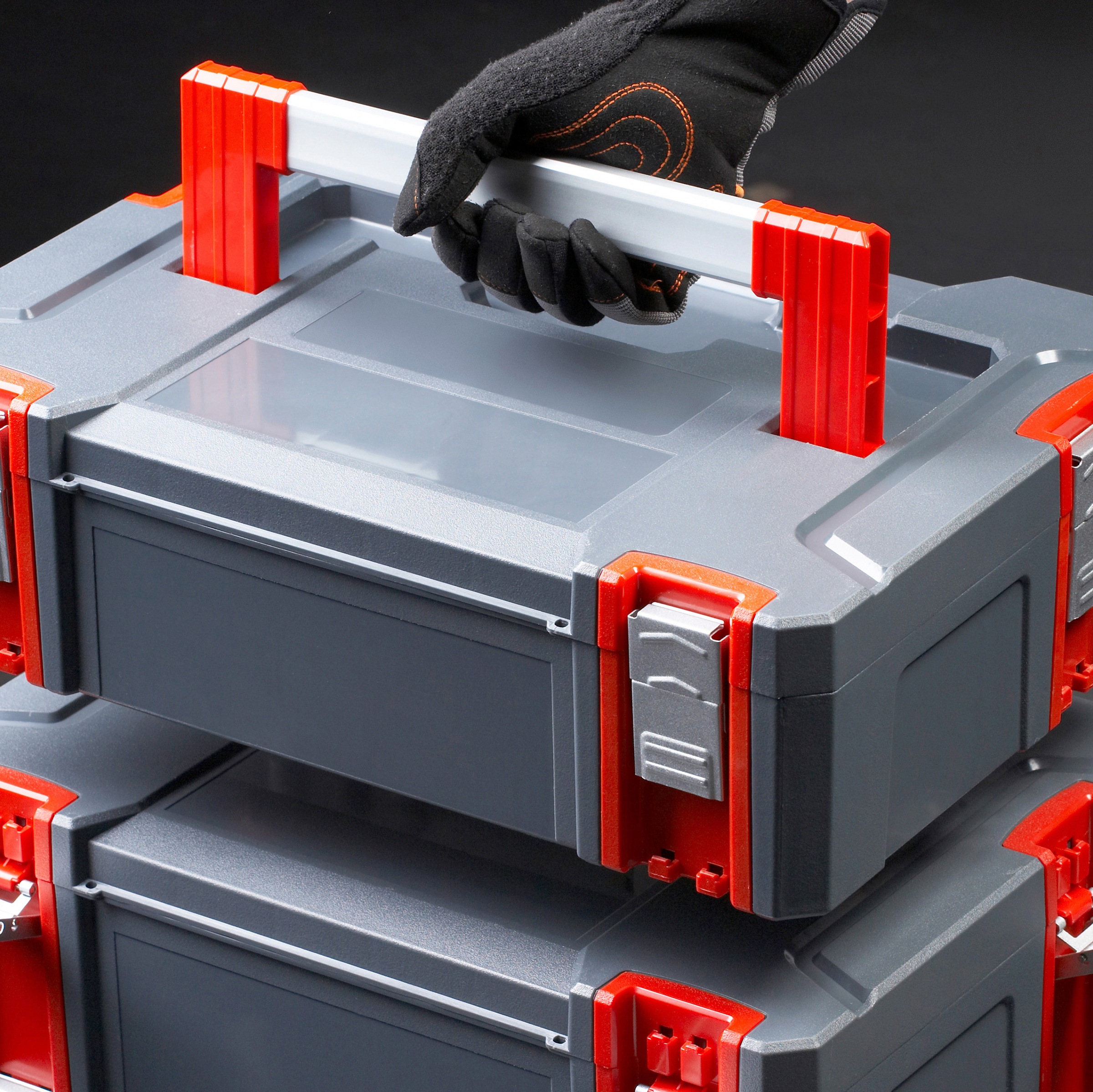 Connex Stapelbox »Größe L - erweiterbares kg online Individuell bei 34 kaufen Tragfähigkeit- - 80 - Kunststoff Liter robustem Stapelbar Volumen System«, OTTO