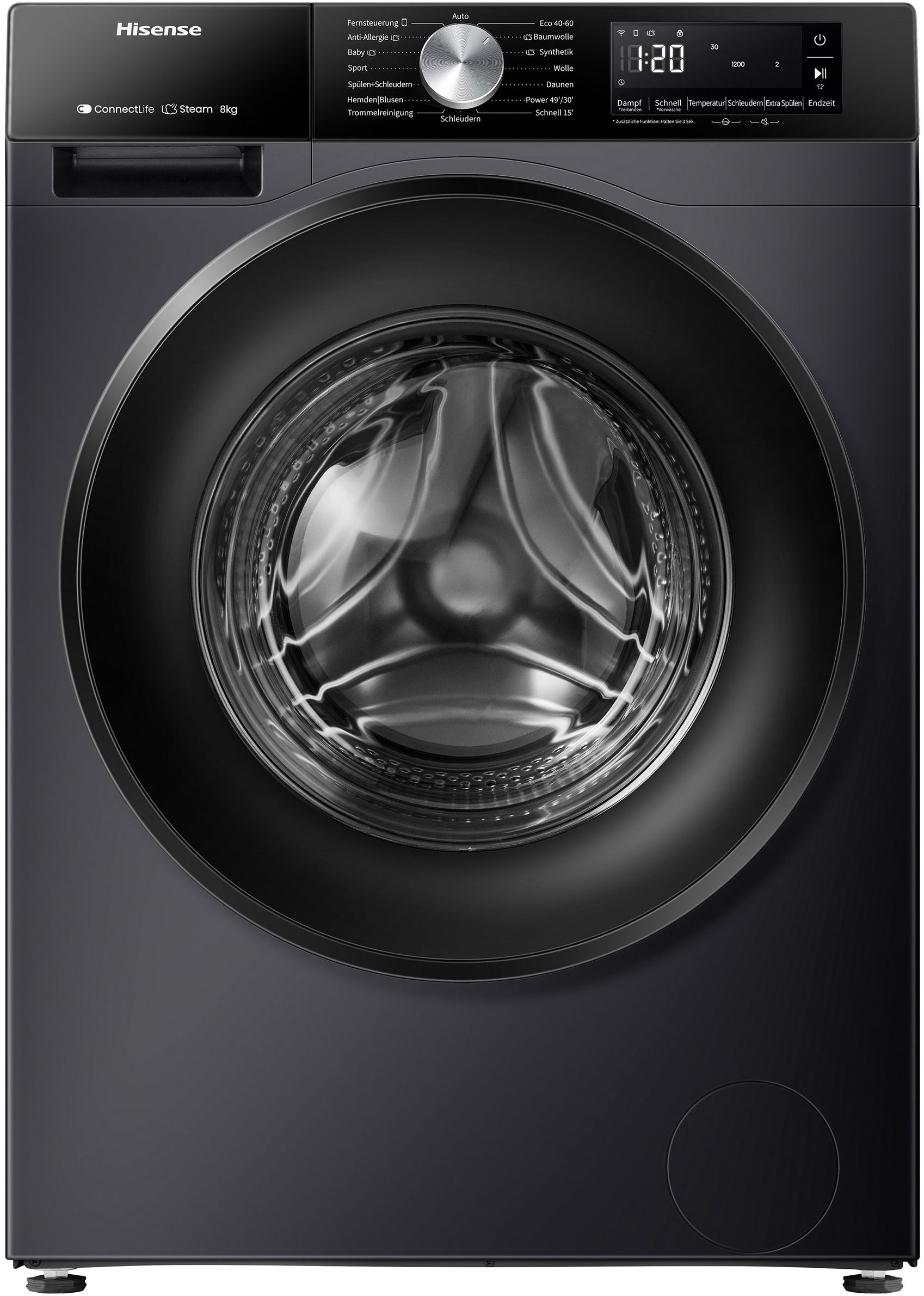 Hisense Waschmaschine 3S Serie »WF3S8043BB3« 8 kg 1400 U/min Wifi-ConnectLife