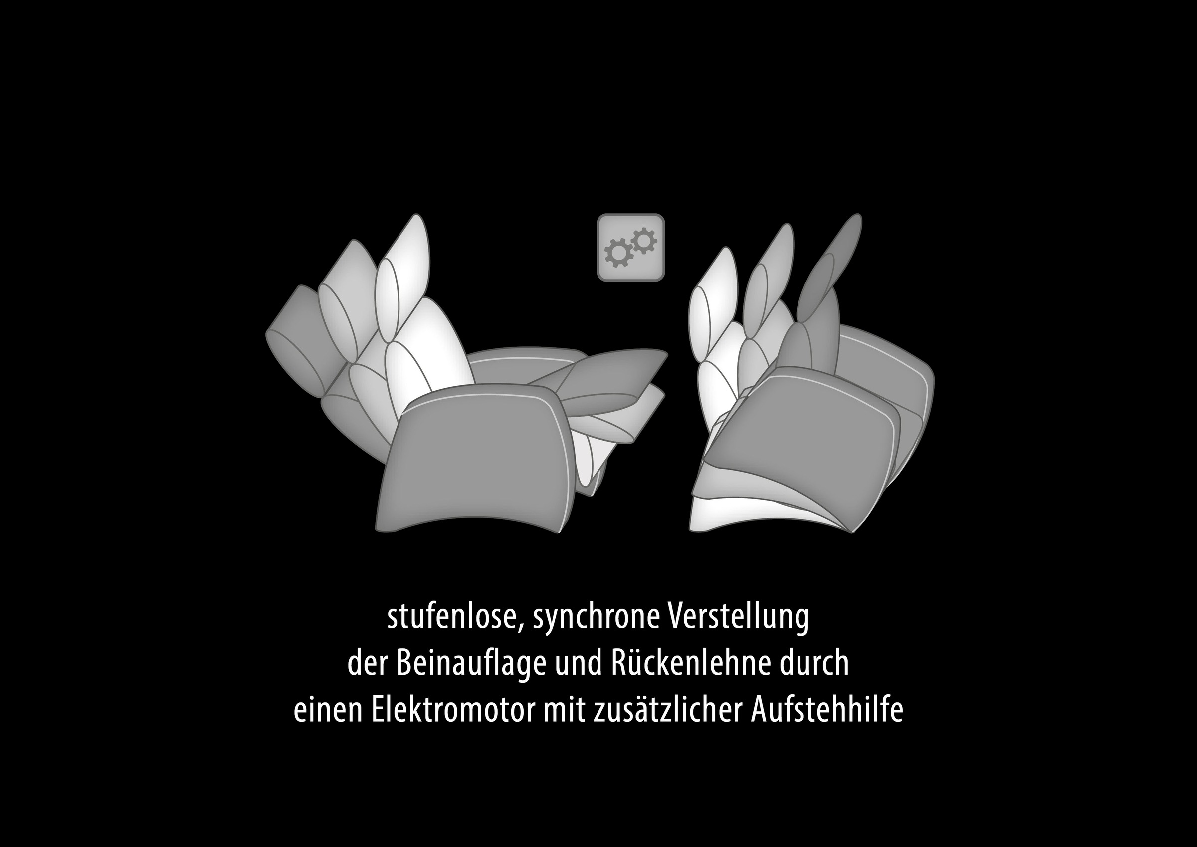 HUKLA Sessel »HU-RV15038«, Wahlweise 1- oder 2-motorische Verstellung, inkl. Aufstehhilfe